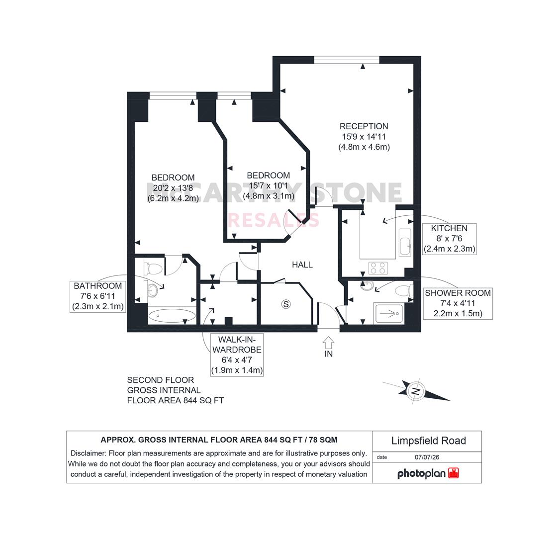 25 Yew Tree Court, 79 Limpsfield Road, South Croydon floorplan