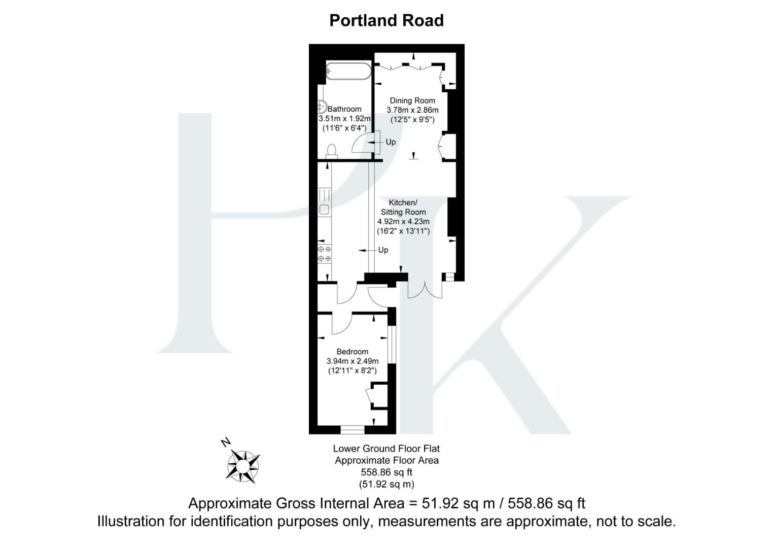 Portland Road, Hove floorplan