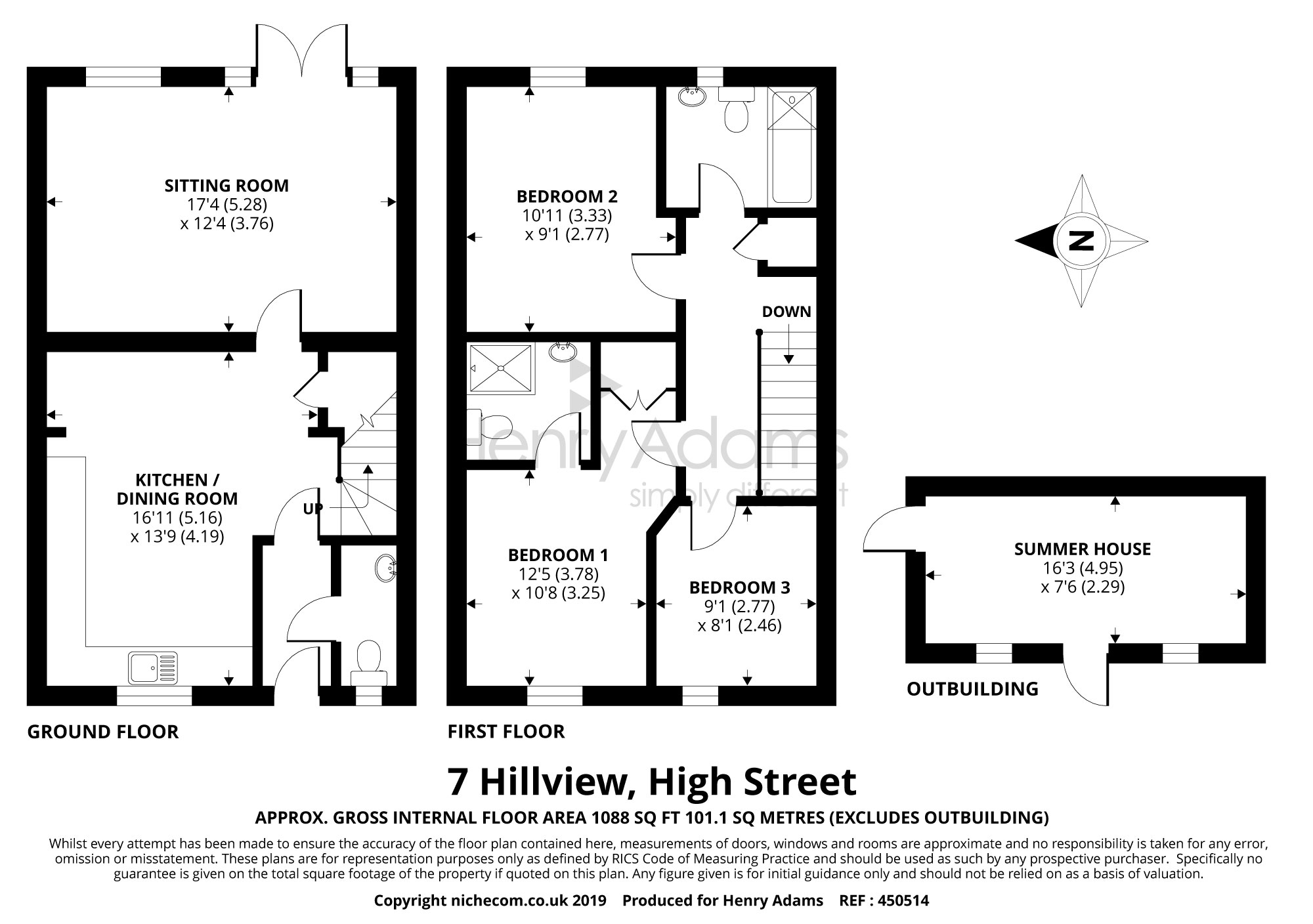 3 Bedrooms Terraced house for sale in Hillview, Billingshurst RH14