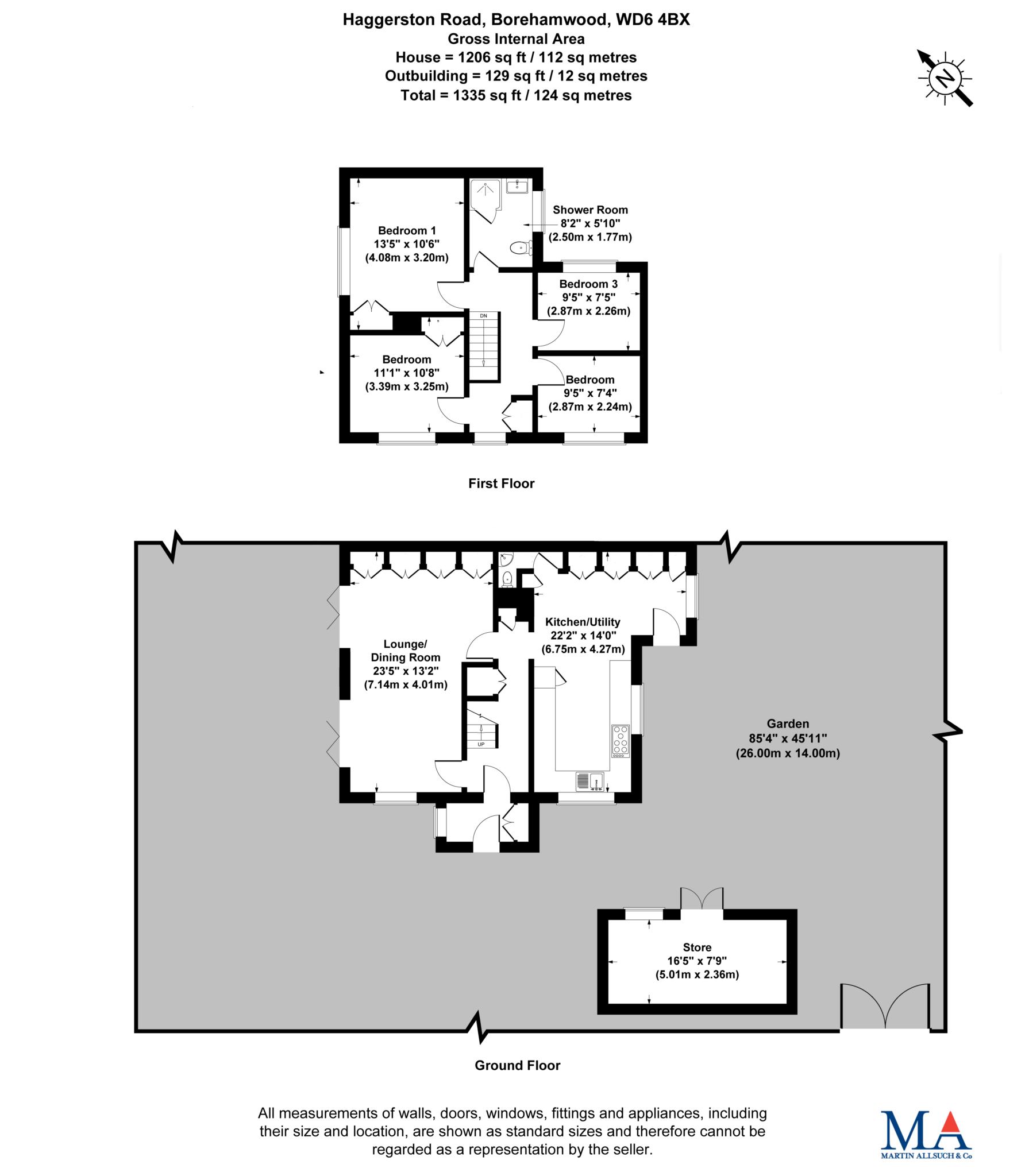 44, Haggerston Road, Borehamwood floorplan