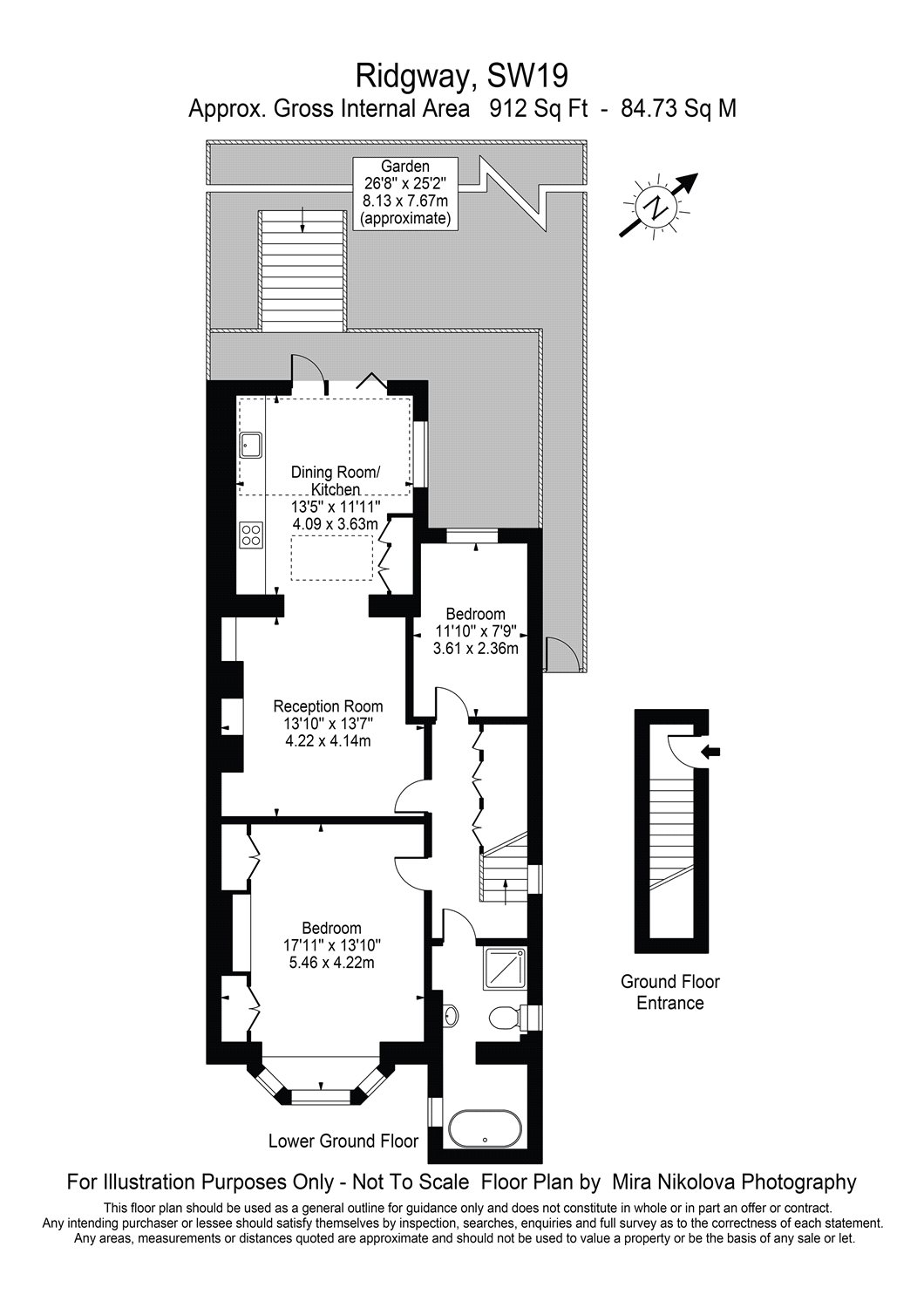 The Garden Flat, 6, Ridgway, London floorplan