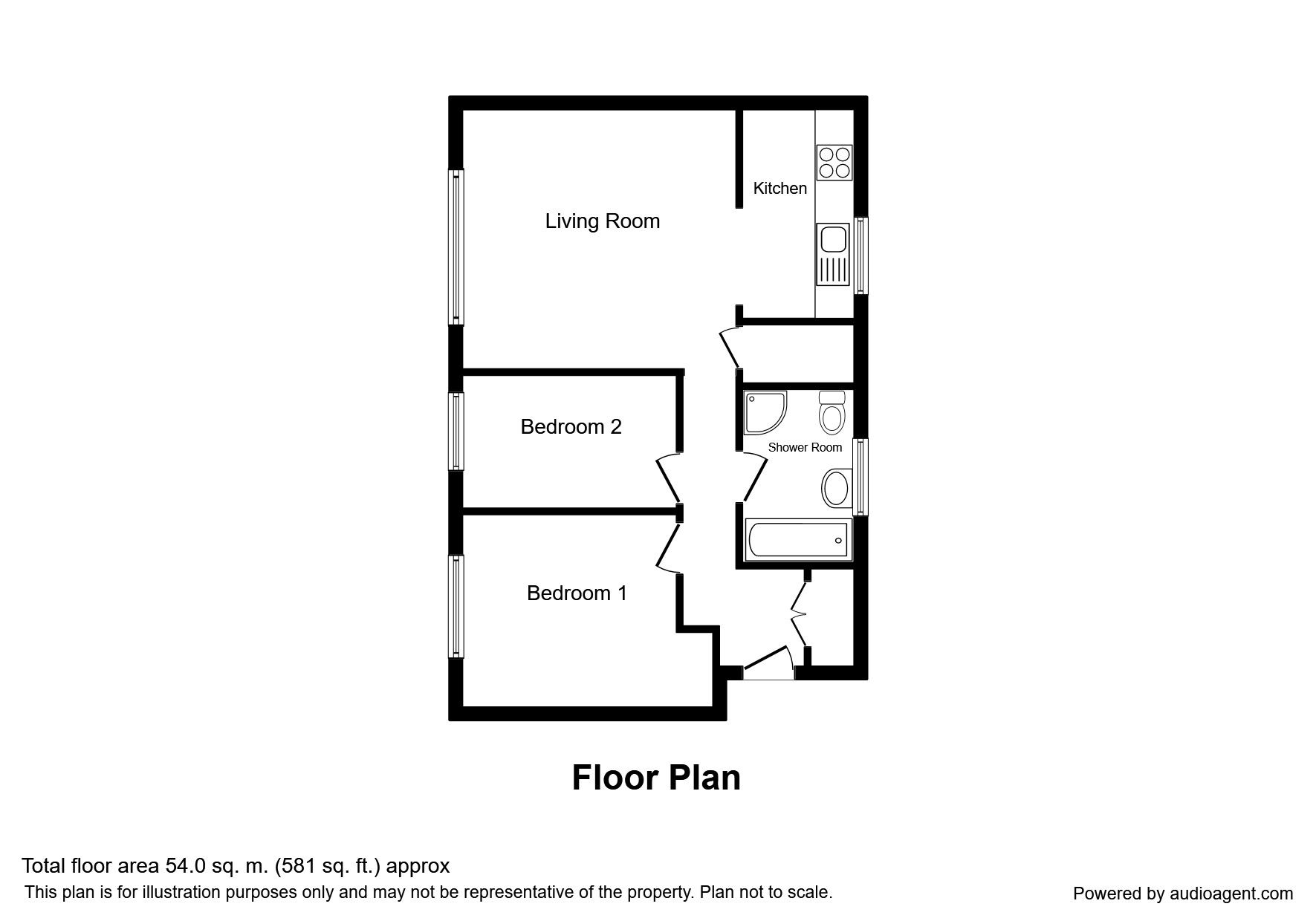 2 Bedrooms Flat for sale in Rushlake Crescent, Eastbourne BN21