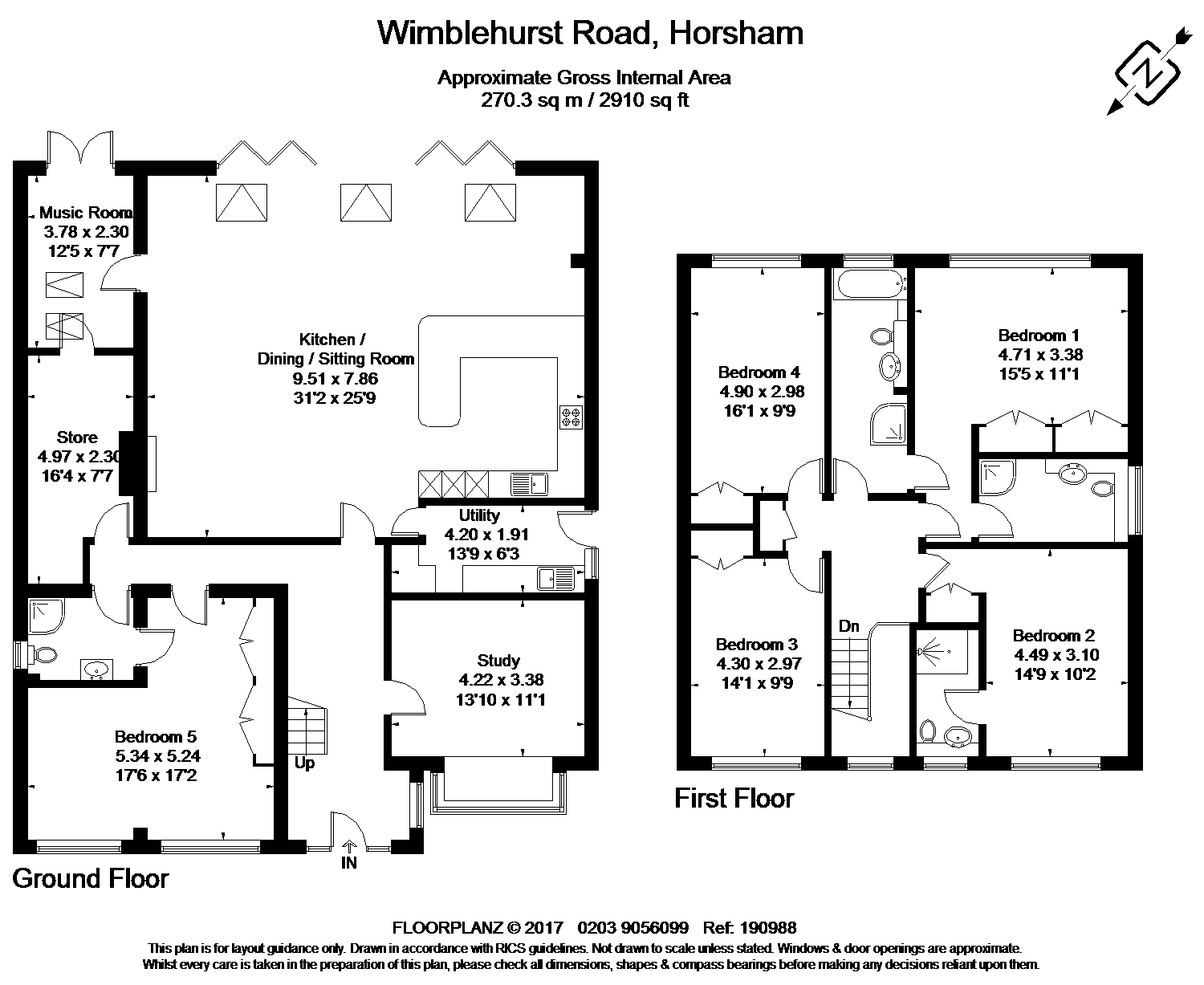 5 Bedrooms Detached house for sale in Wimblehurst Road, Horsham, West Sussex RH12
