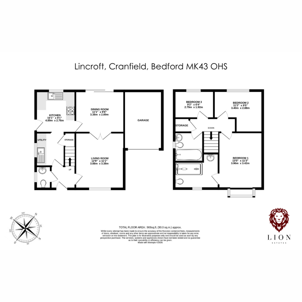 39, Lincroft, Bedford floorplan
