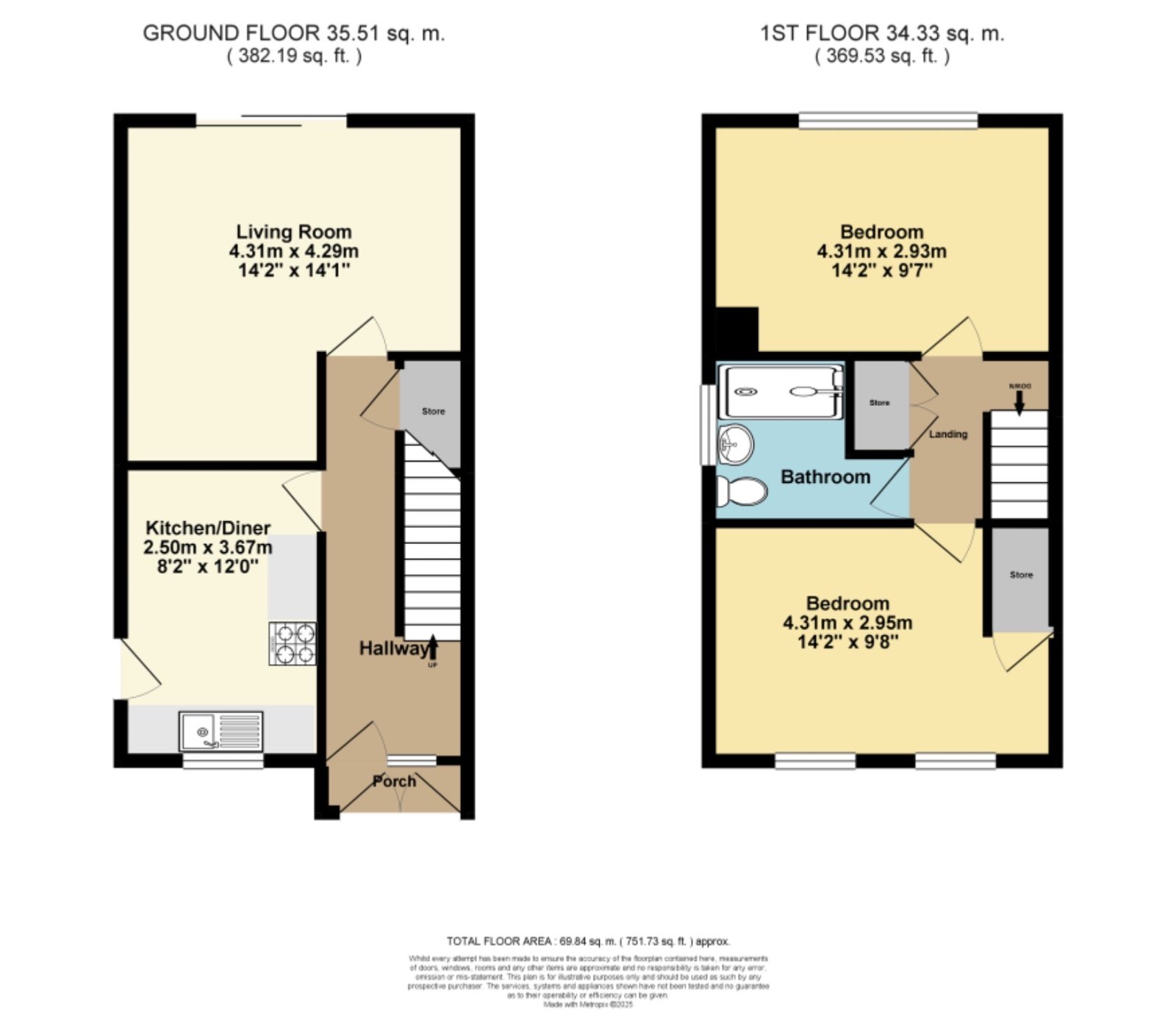 46, St. Davids Road, Kent floorplan