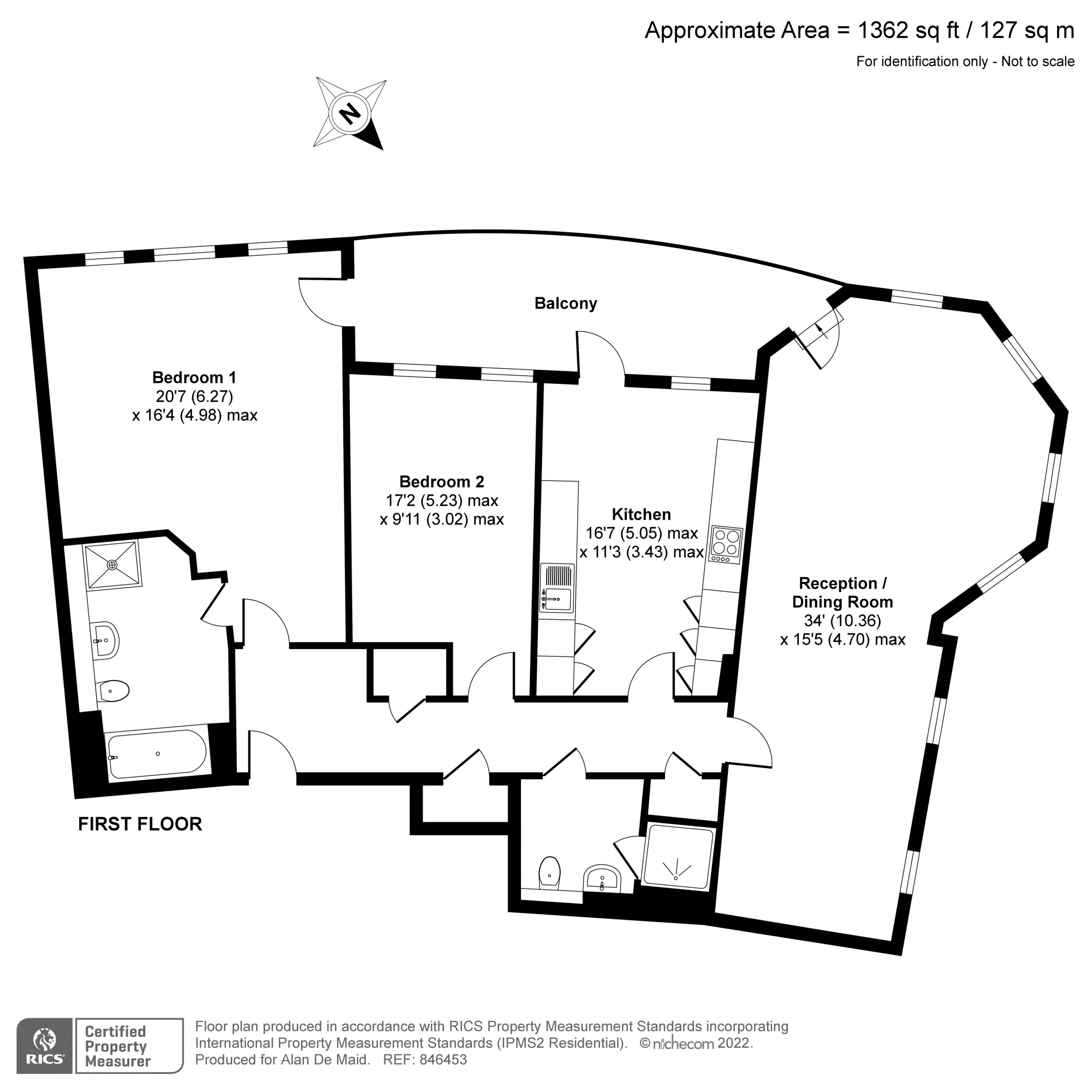 Wilberforce Court, Westerham Road, Keston BR2, 2 bedroom flat for sale
