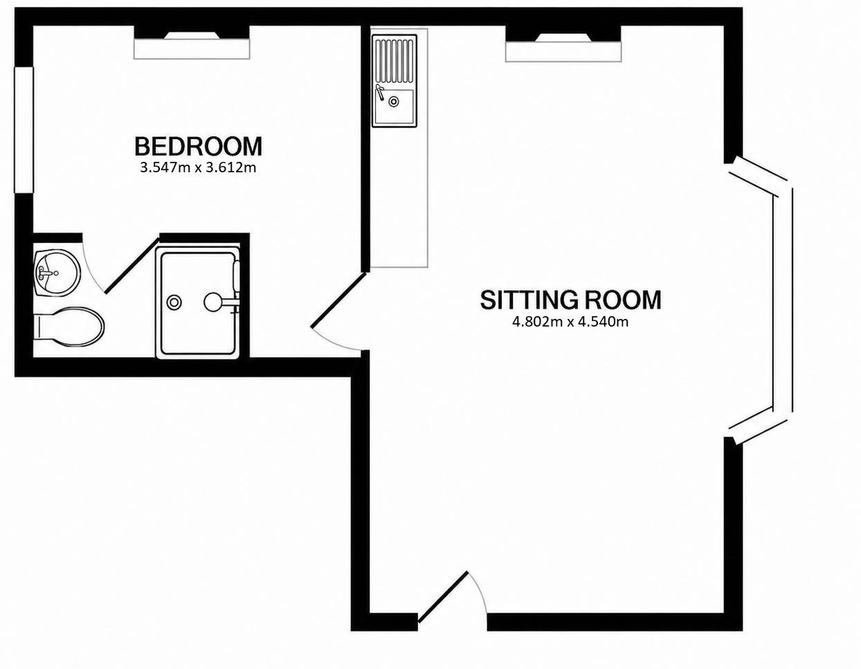 Flat 1, 8, West Allington, Bridport floorplan