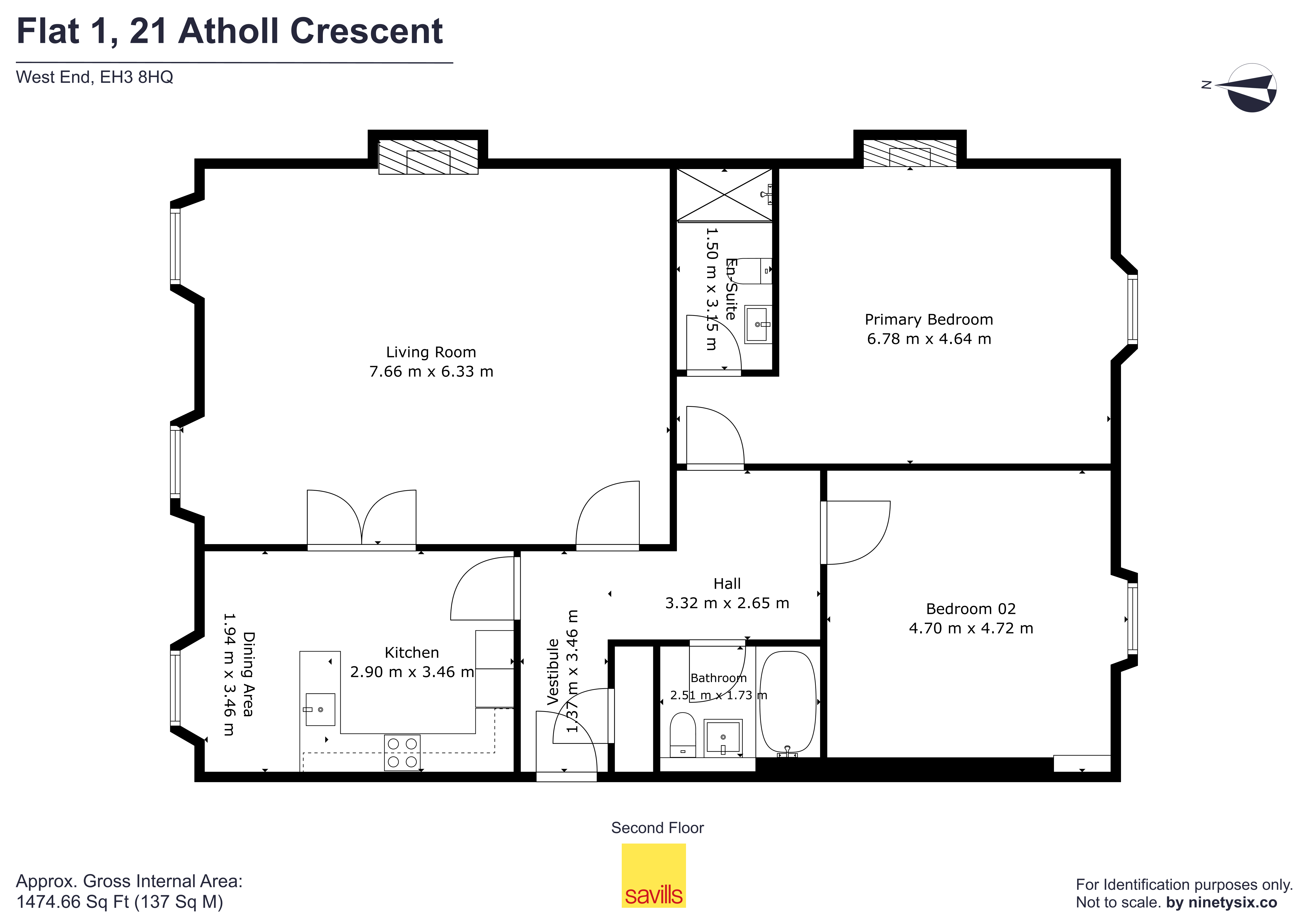 Flat 1, 21, Atholl Crescent, Edinburgh floorplan
