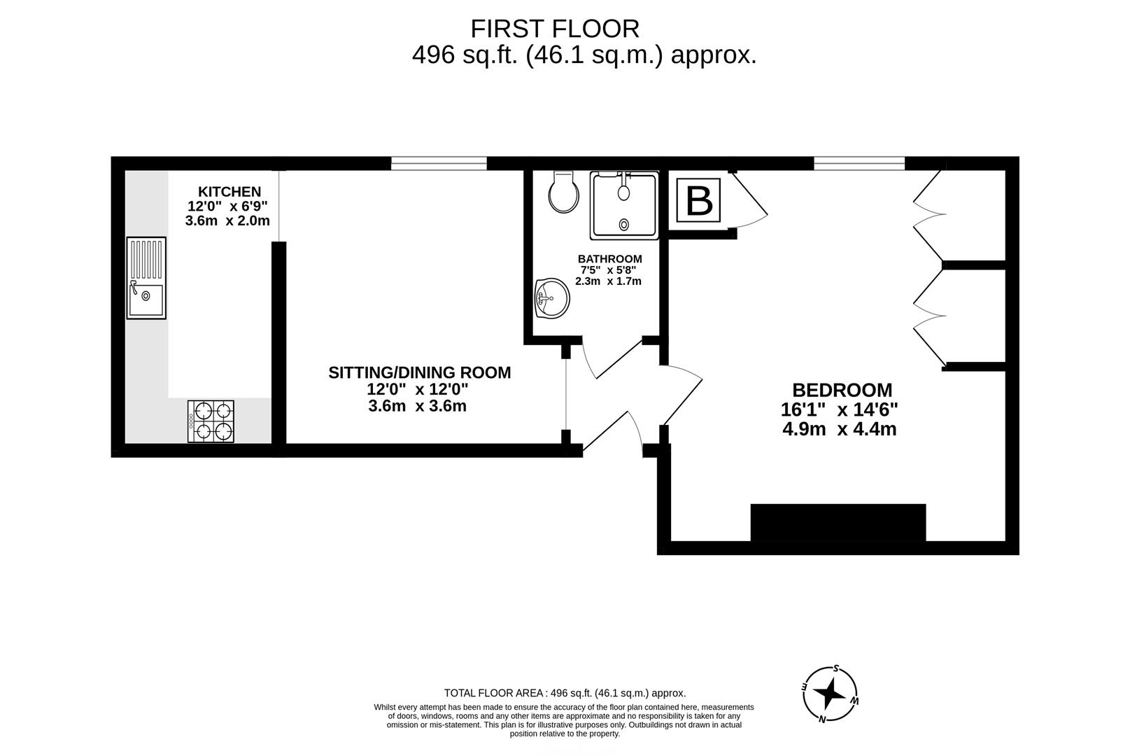 Flat 1, 11, Fore Street, Hertford floorplan