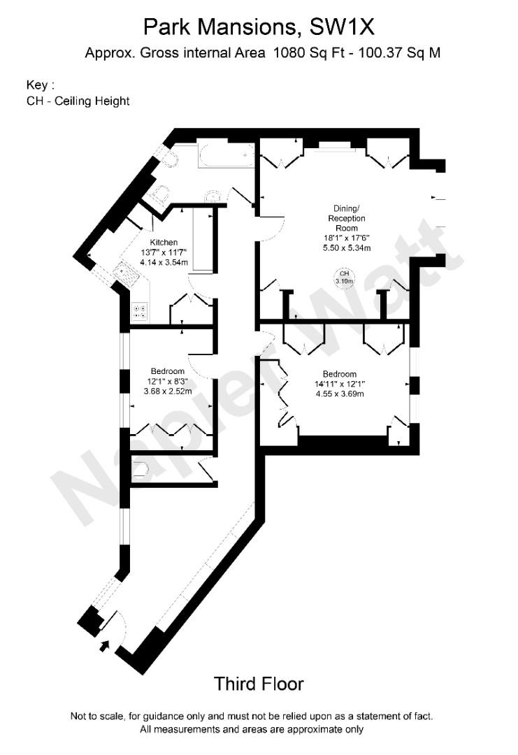 7A Park Mansions, Knightsbridge, London floorplan