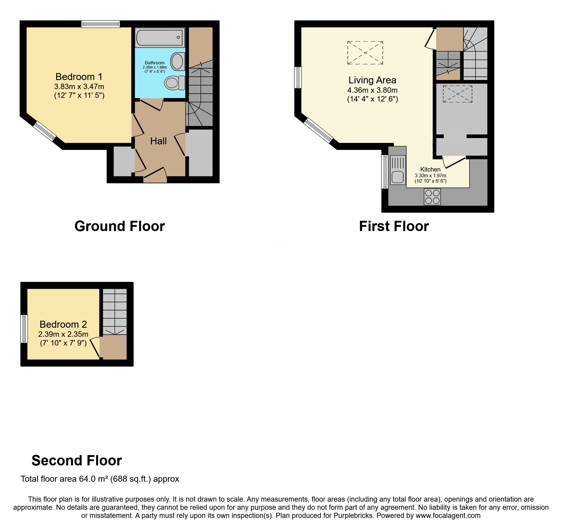 2 Monson Road, Redhill RH1, 2 bedroom for sale 68646128
