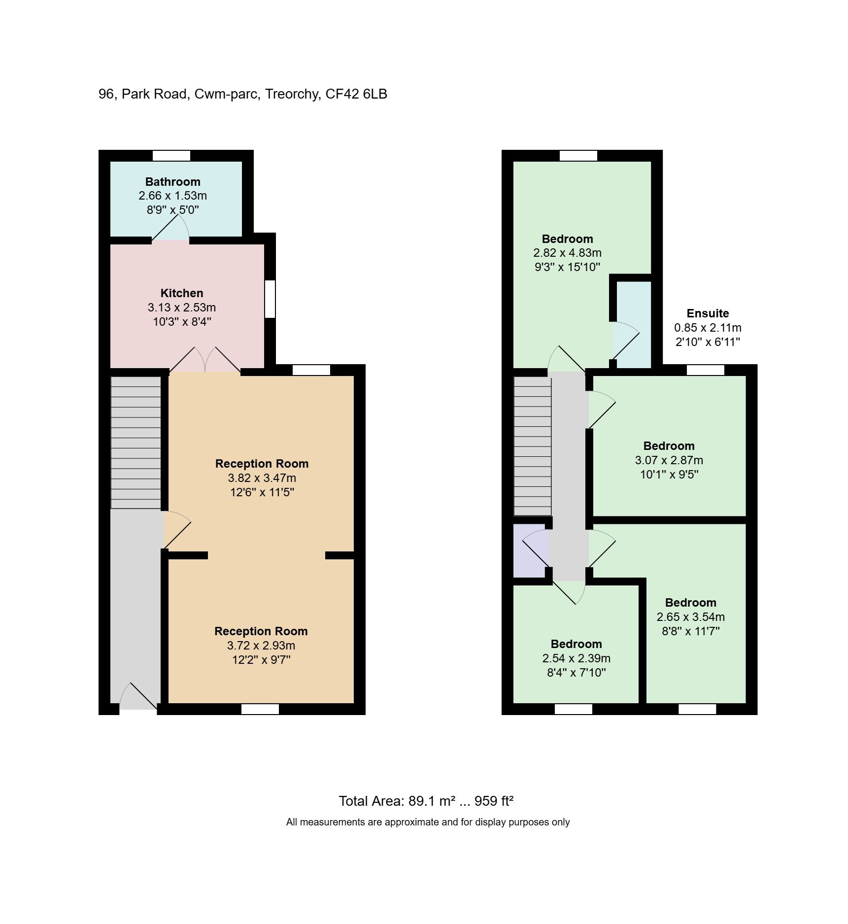 96 Park Road, Treorchy floorplan