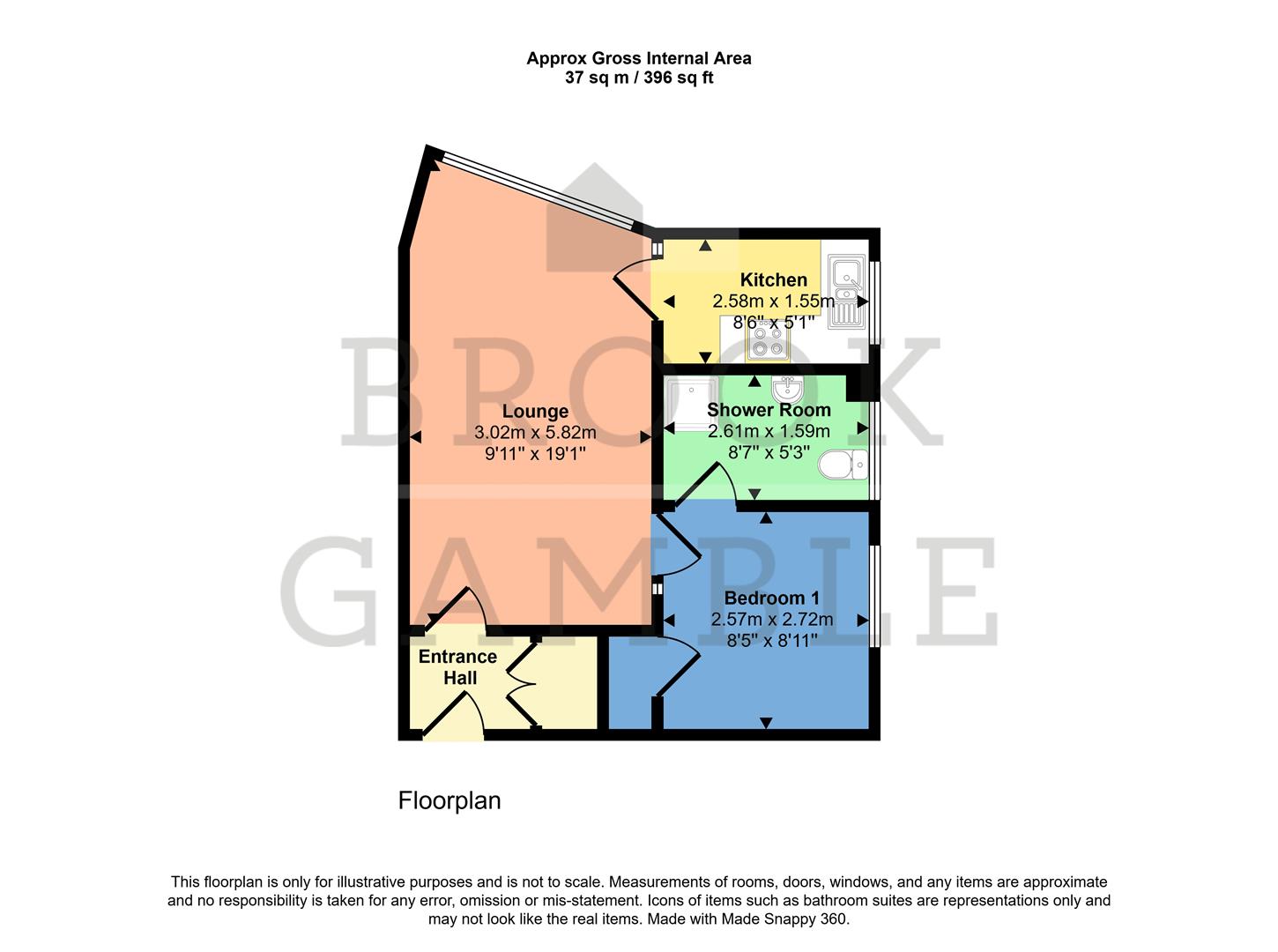 Flat 5, Egerton House, Buxton Road, Eastbourne floorplan