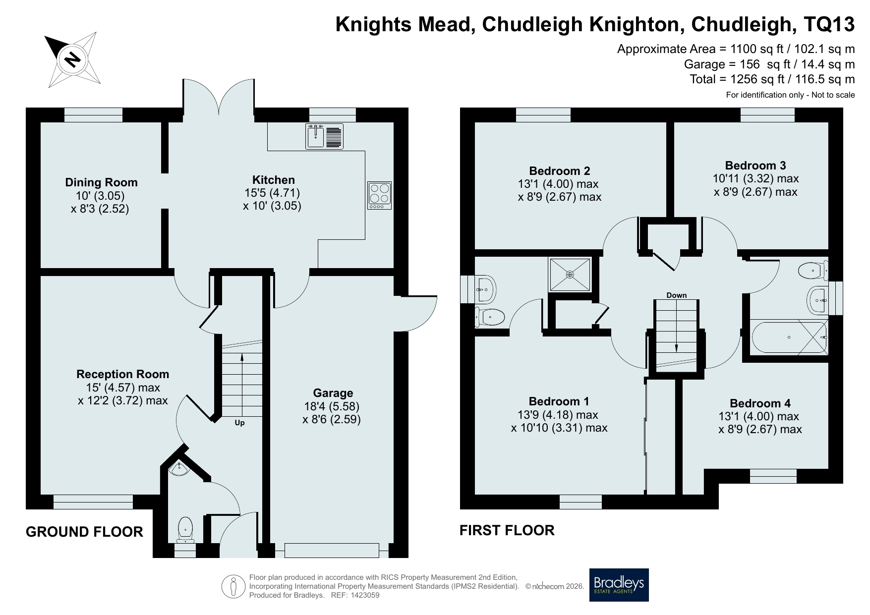 55, Knights Mead, Chudleigh floorplan