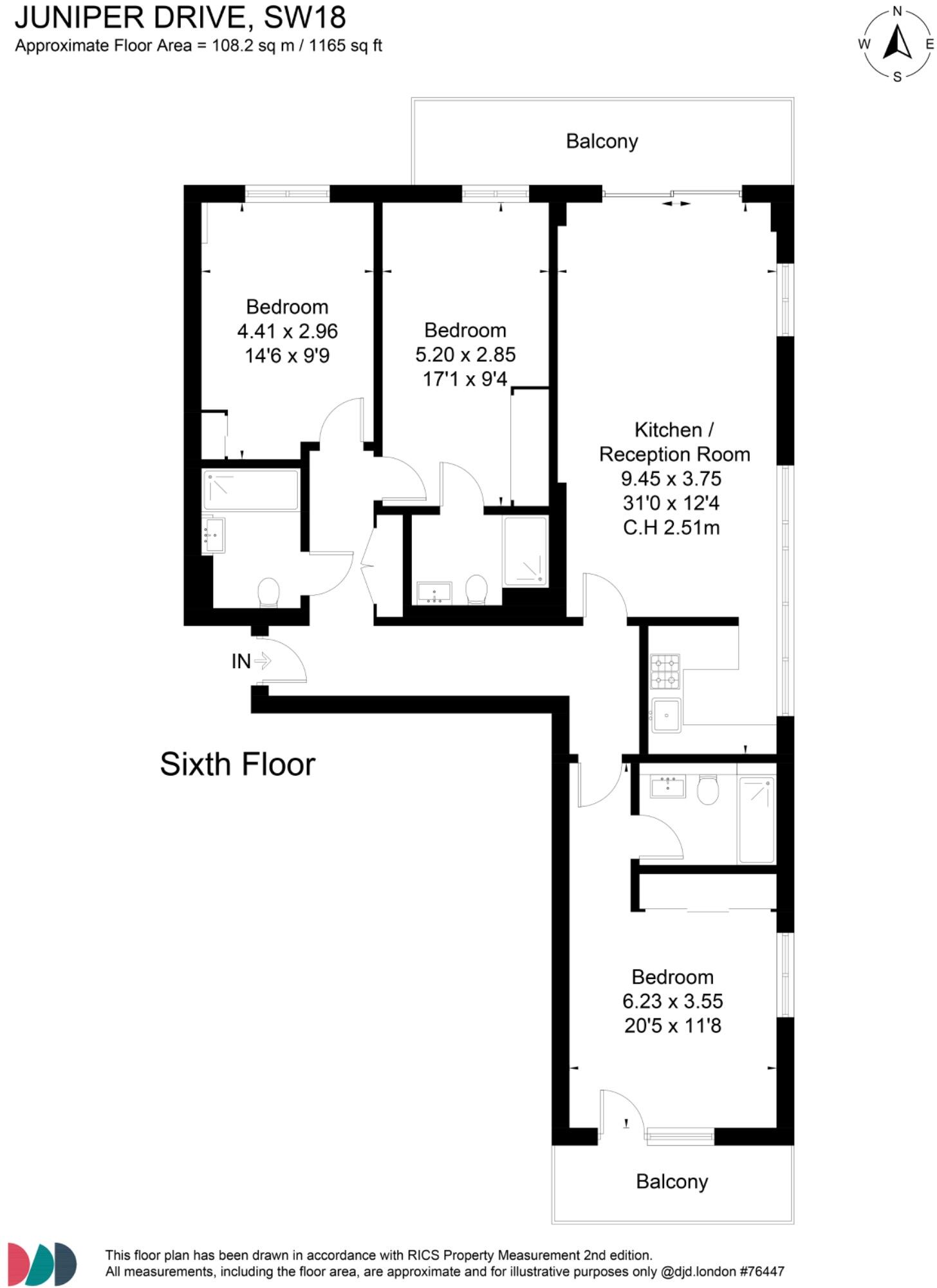45, Battersea Reach, Juniper Drive, London floorplan