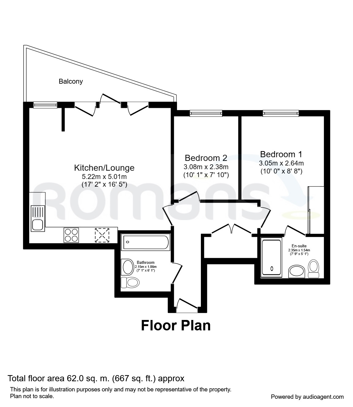 2 Bedrooms Flat to rent in Winterthur Way, Basingstoke RG21