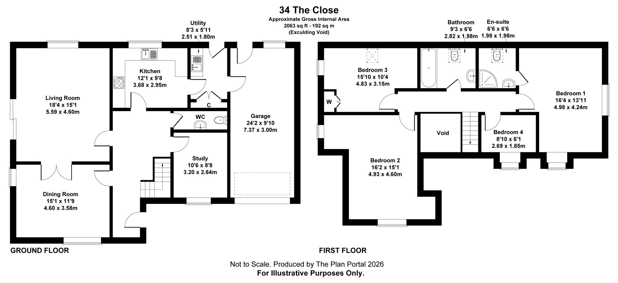 34, The Close, Charlton Marshall floorplan