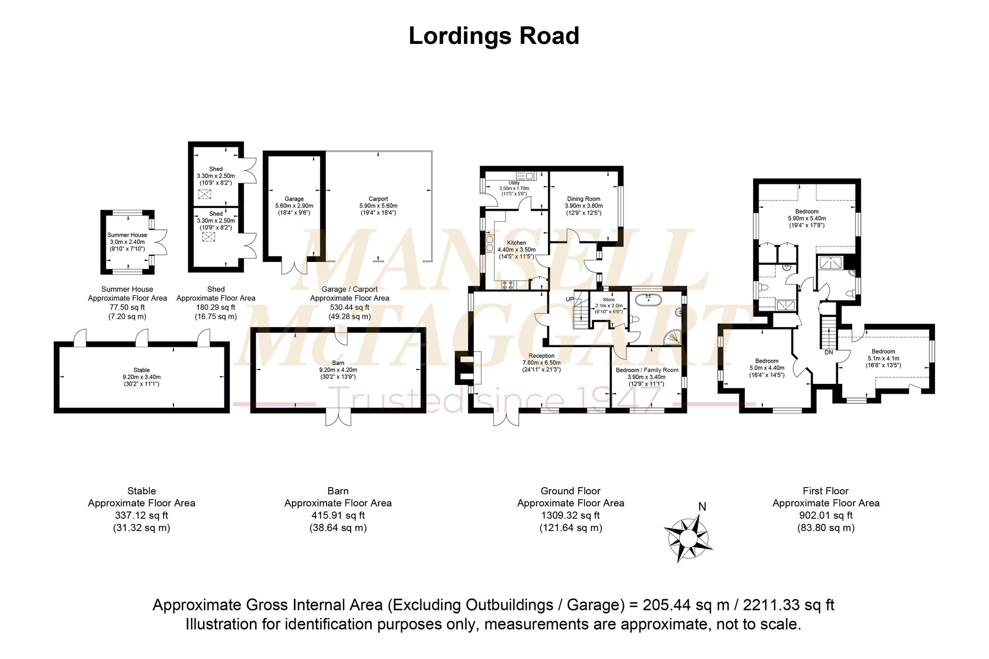 Guildenhurst Bungalow Lordings Road, Billingshurst floorplan