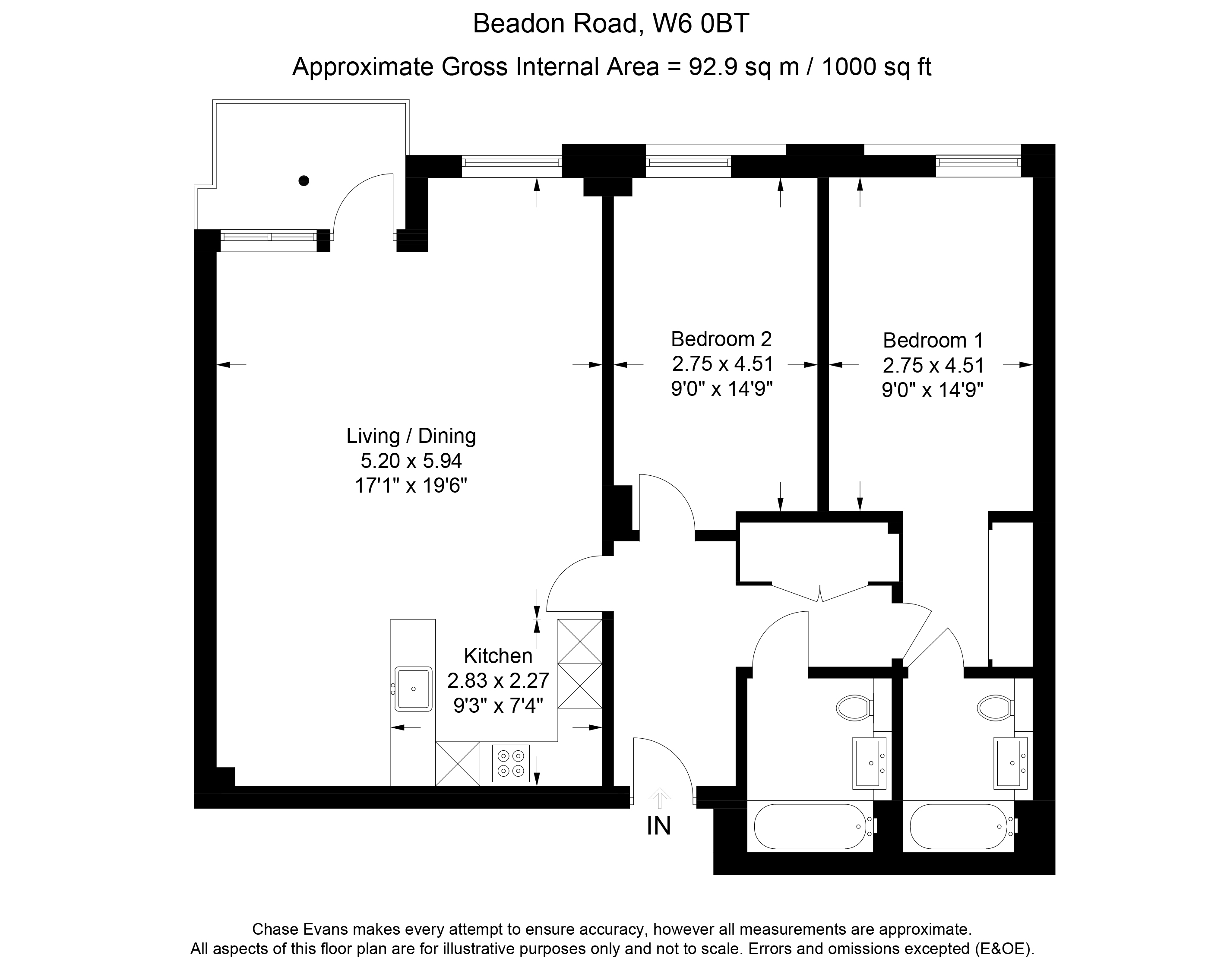 2 Bedrooms Flat to rent in Lancaster House, Sovereign Court, Hammersmith W6