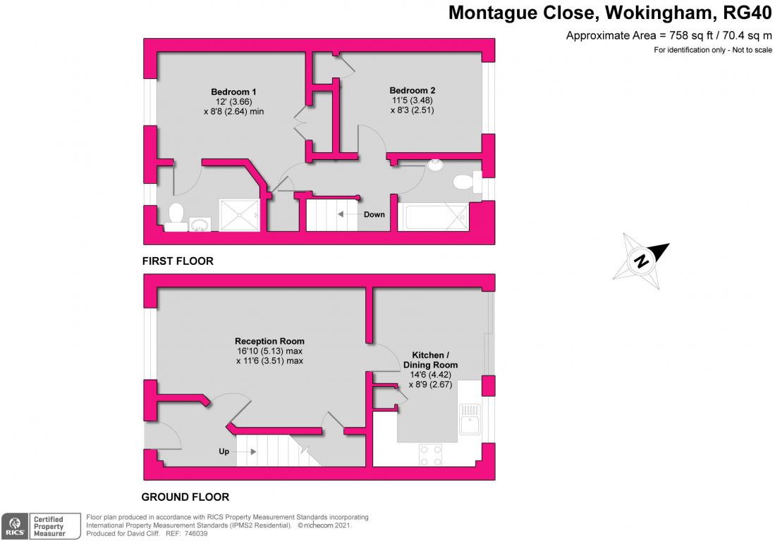 Montague Close, Wokingham RG40, 2 bedroom terraced house for sale