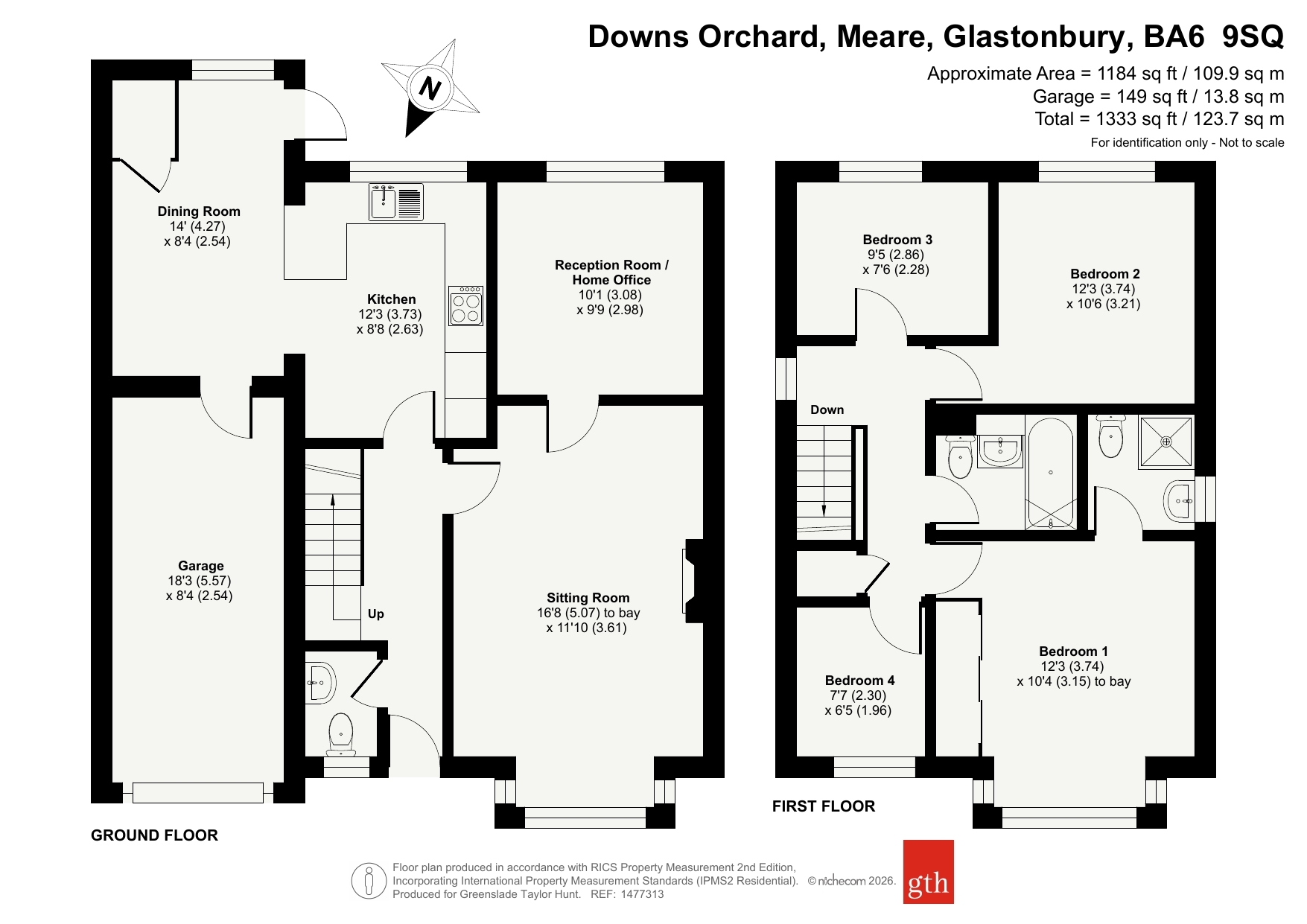 14, Downs Orchard, Meare floorplan