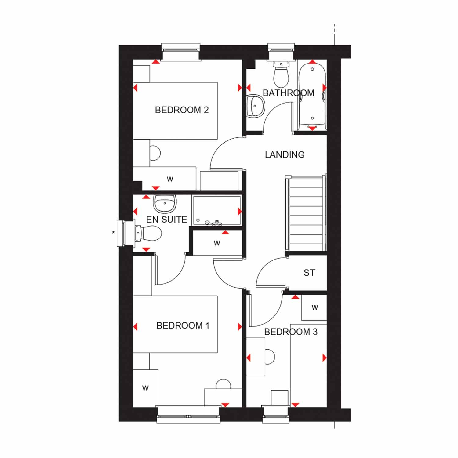 "Maidstone" at Houghton Road, Chalton, Luton LU4, 3 bedroom end terrace