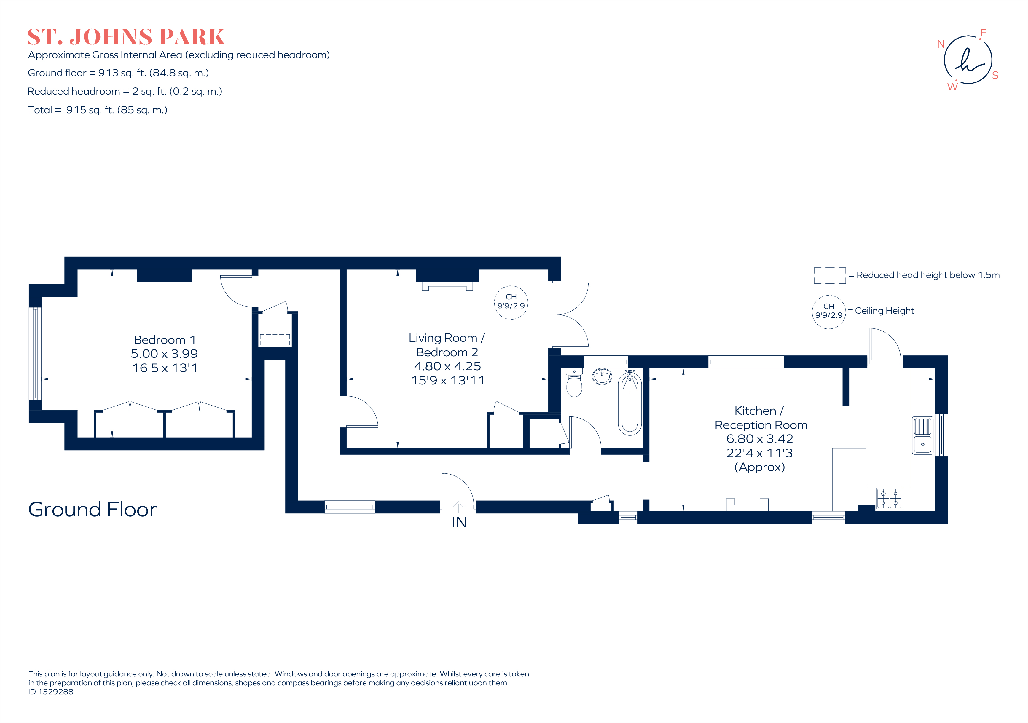 72A, St. Johns Park, London floorplan