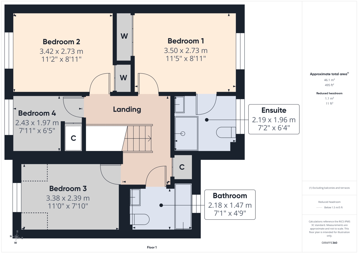 29, De La Haye Close Papworth Everard, Cambridge floorplan
