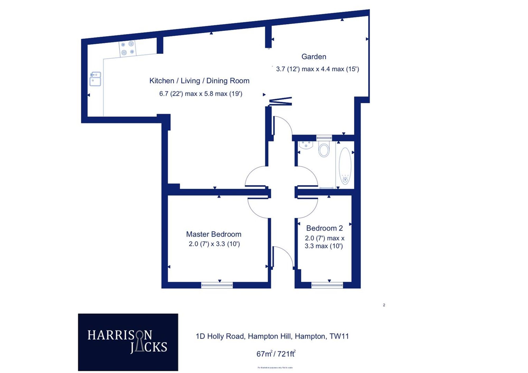 1d Holly Road, Hampton floorplan