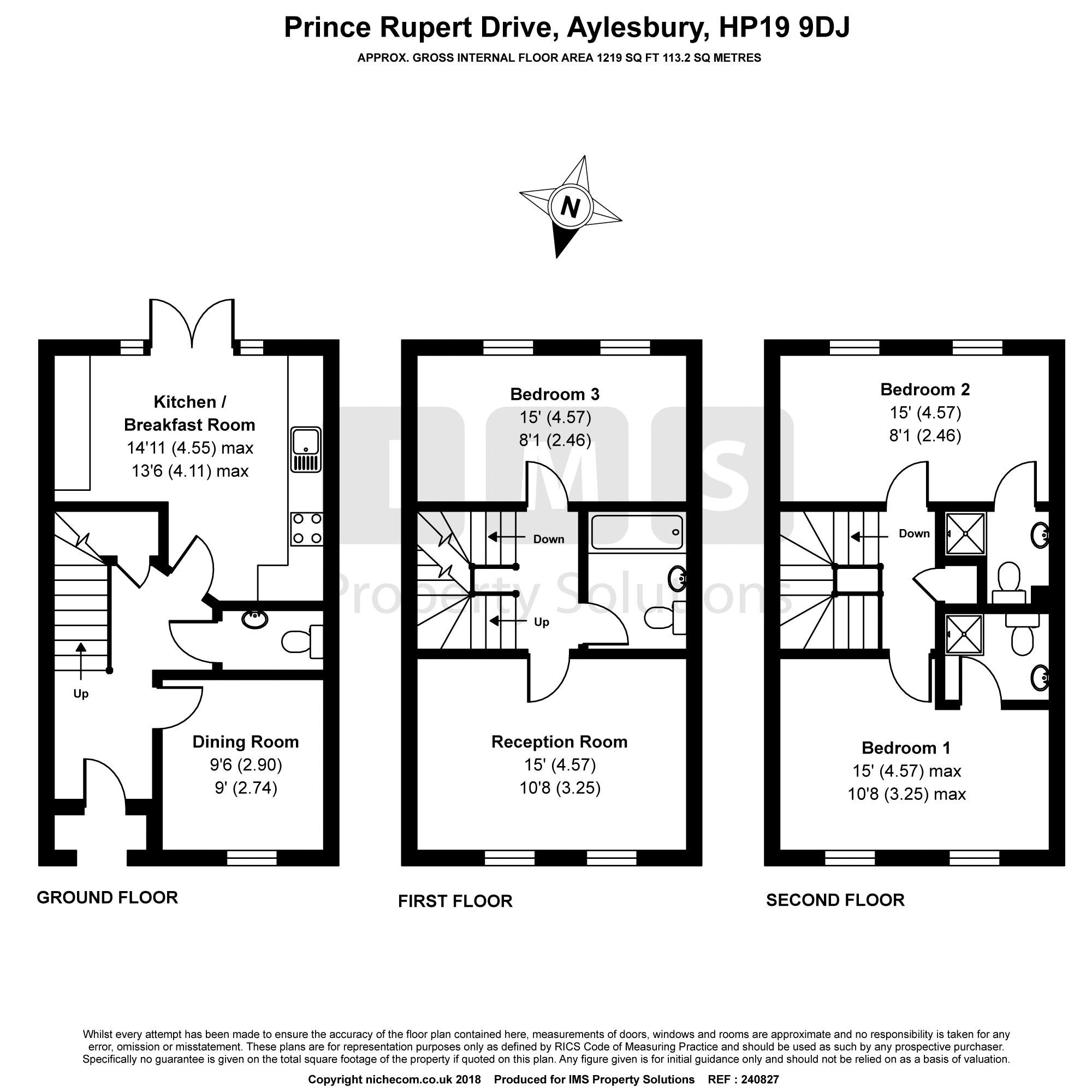 3 Bedrooms Semi-detached house to rent in Prince Rupert Drive, Aylesbury HP19