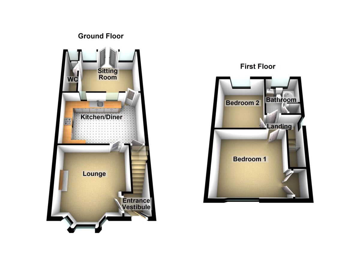 Bulkington Road, Shilton, Coventry CV7, 2 bedroom semidetached house