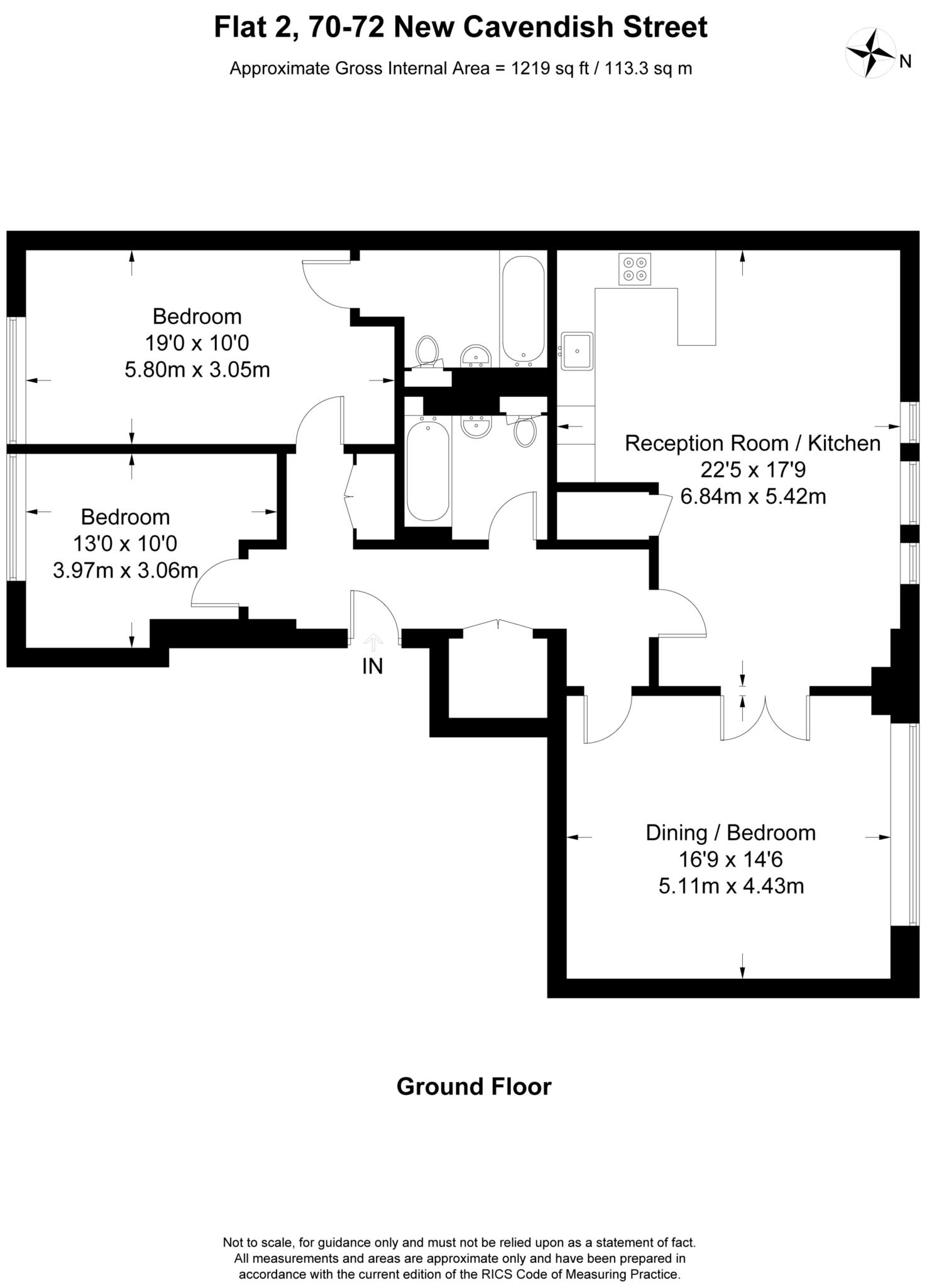 3 Bedrooms Flat to rent in New Cavendish Street, London W1G