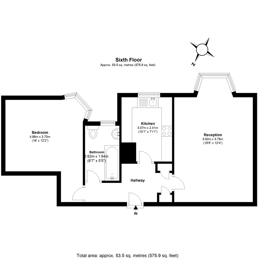 Flat 40, St. Johns Court, London floorplan