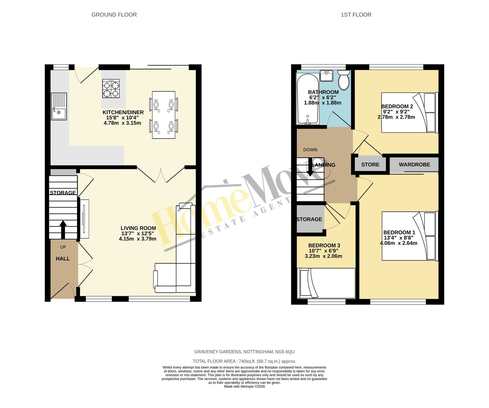 27, Graveney Gardens, Nottingham floorplan