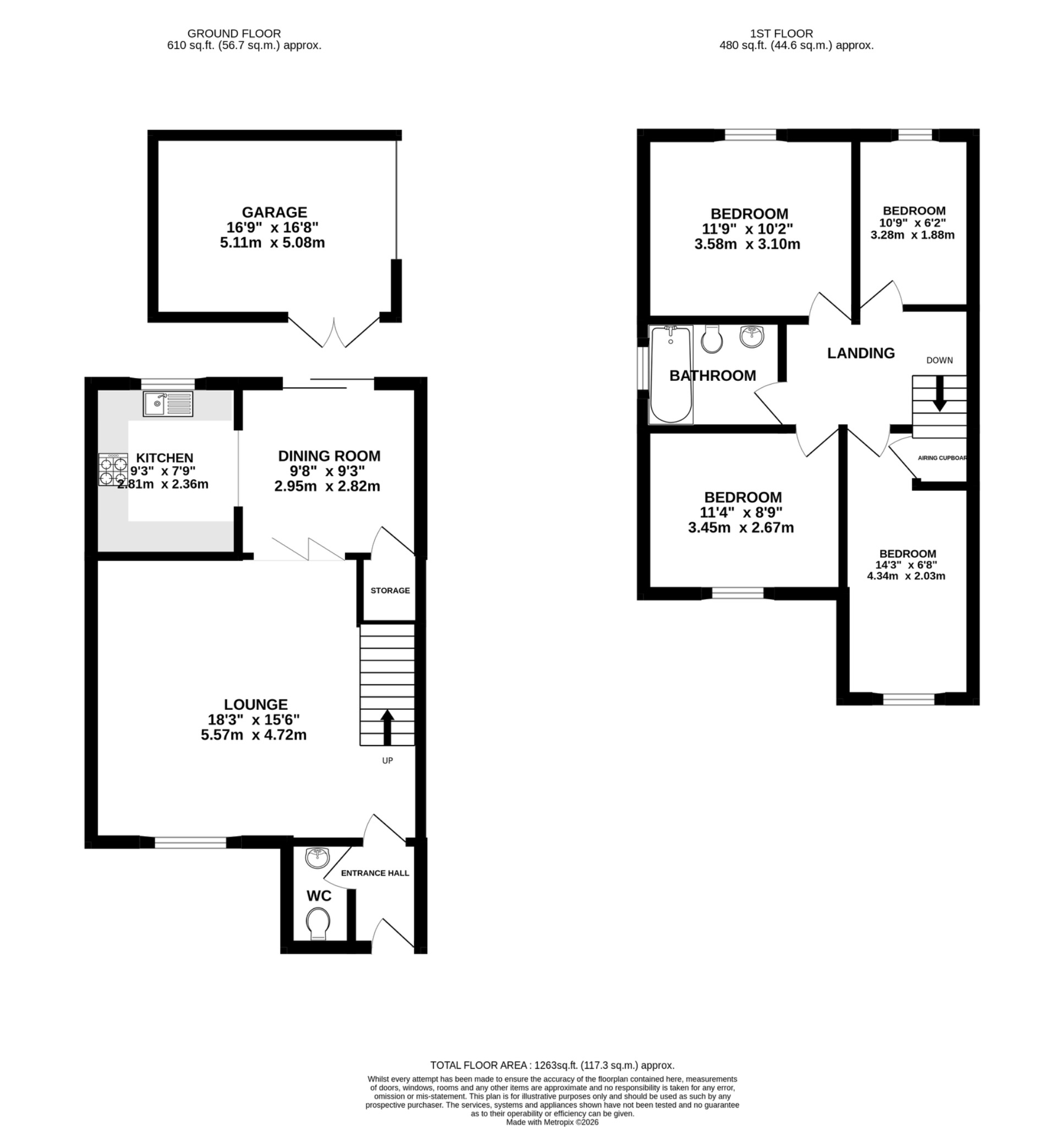 49 Morecambe Close, Stevenage, Hertfordshire floorplan