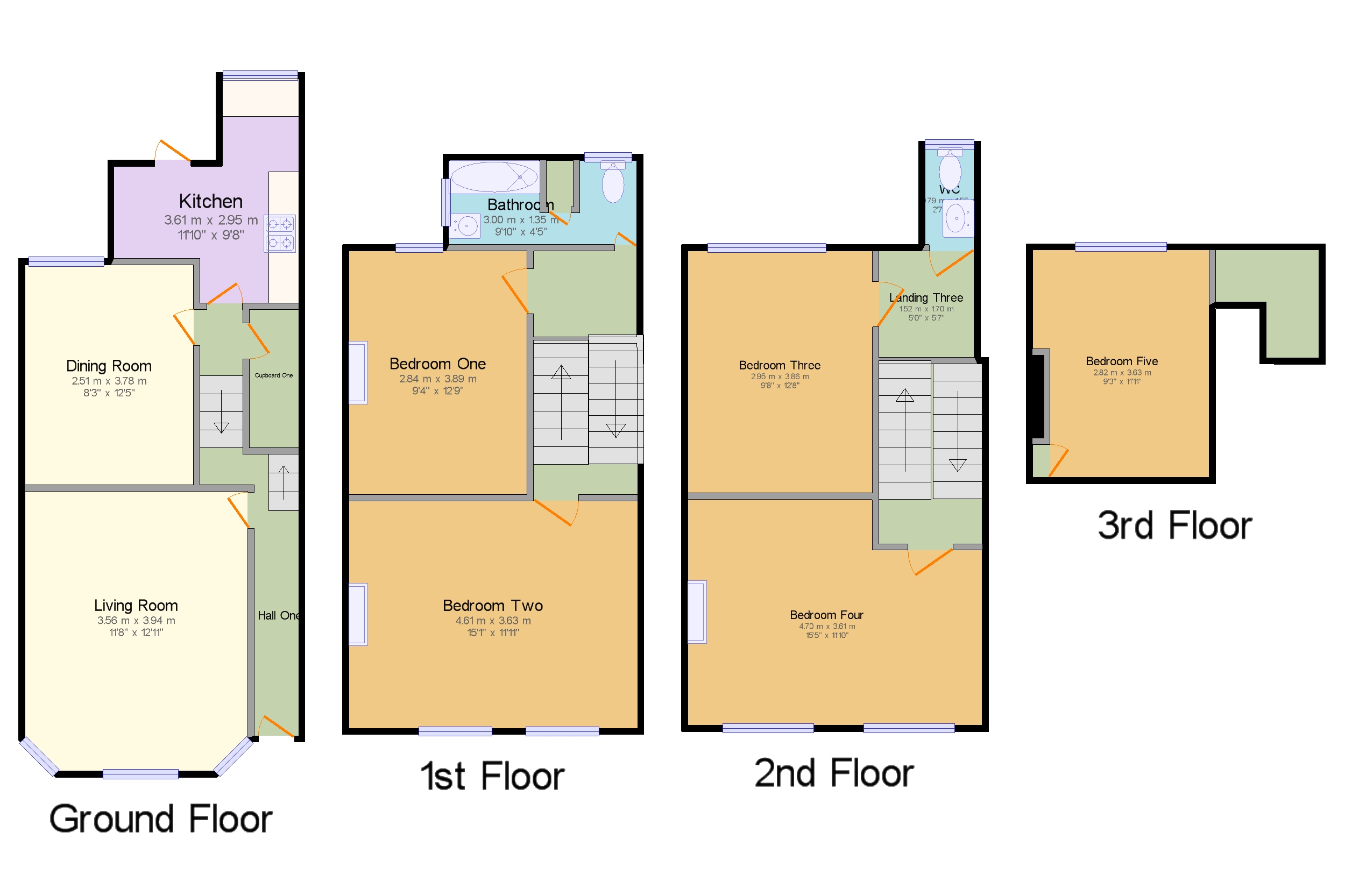 Hyde Road, Eastbourne, East Sussex, . BN21, 5 bedroom terraced house