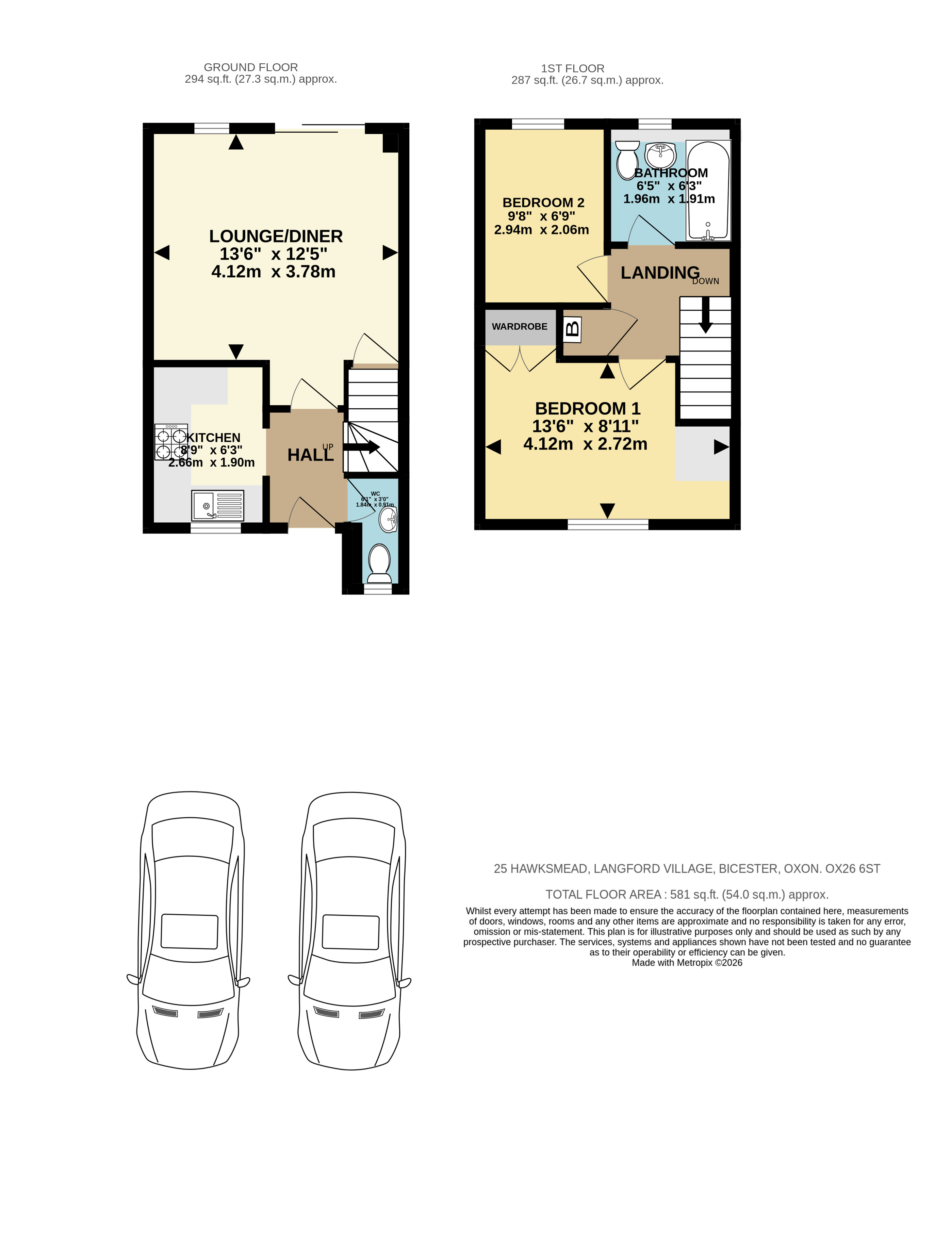 25, Hawksmead, Bicester floorplan