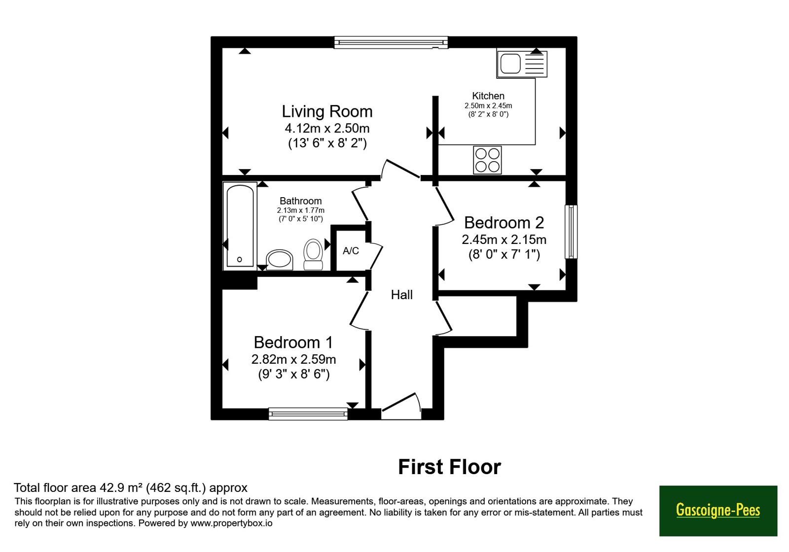 1B,, Marshall Parade, Woking floorplan