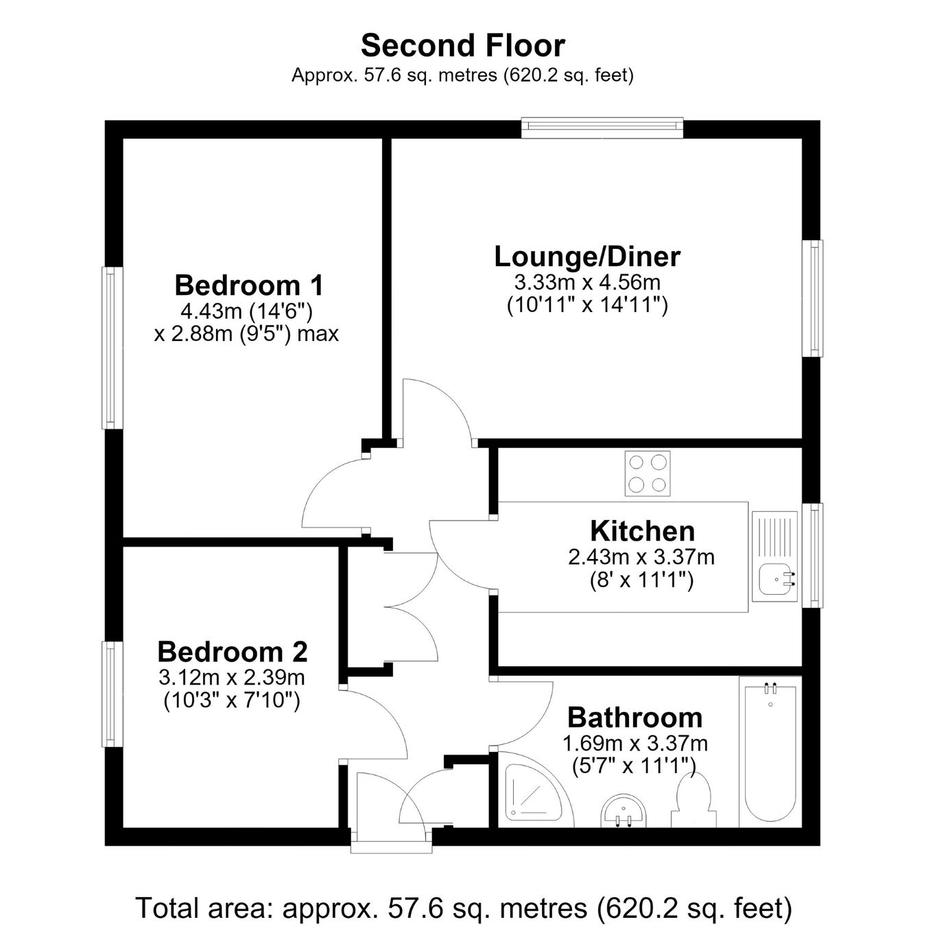 Upper Maylins, Letchworth Garden City floorplan