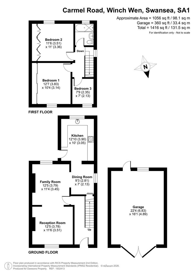 22, Carmel Road, Swansea floorplan