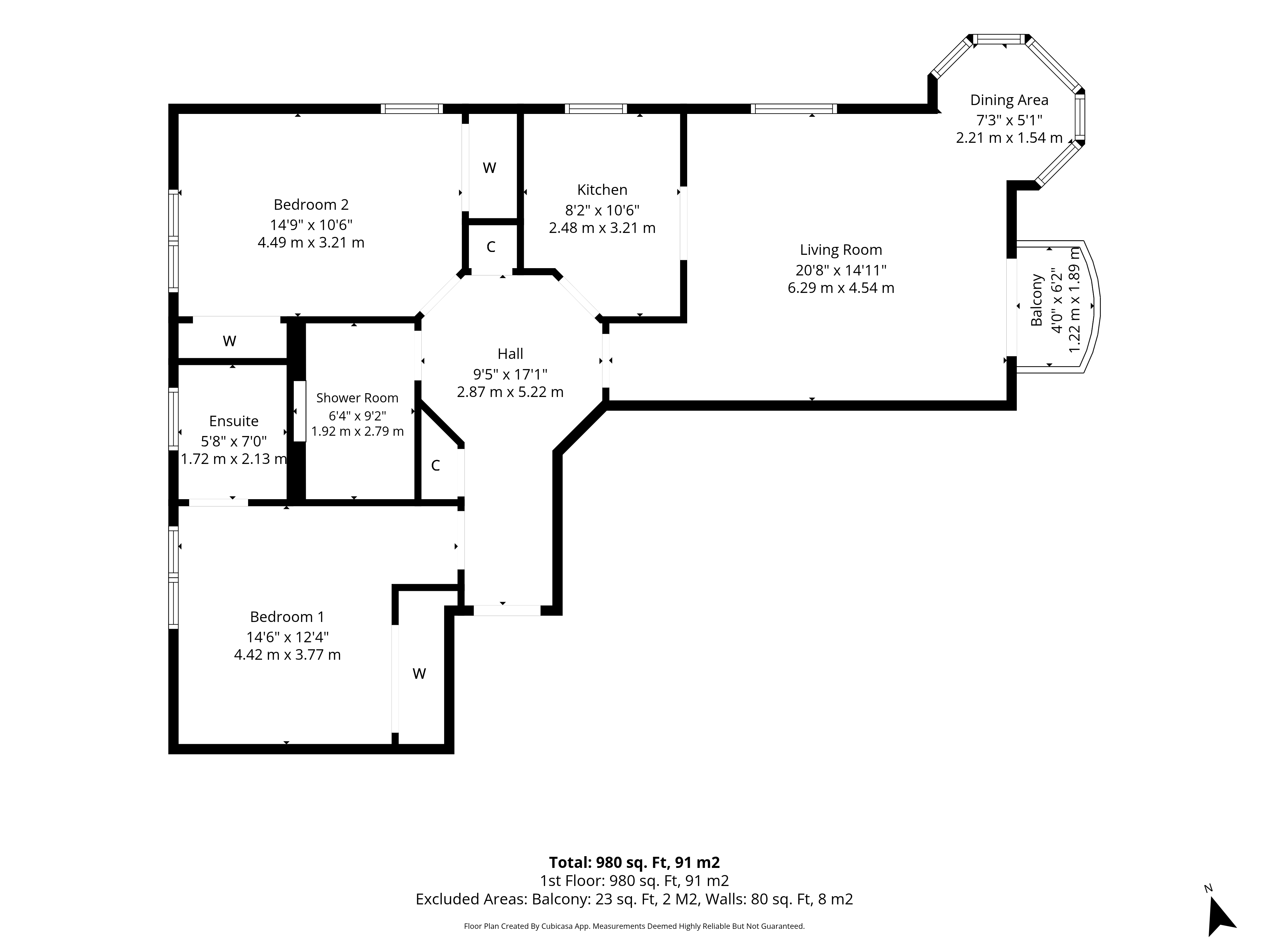 Flat 99, The Retirements, Lesmahagow floorplan