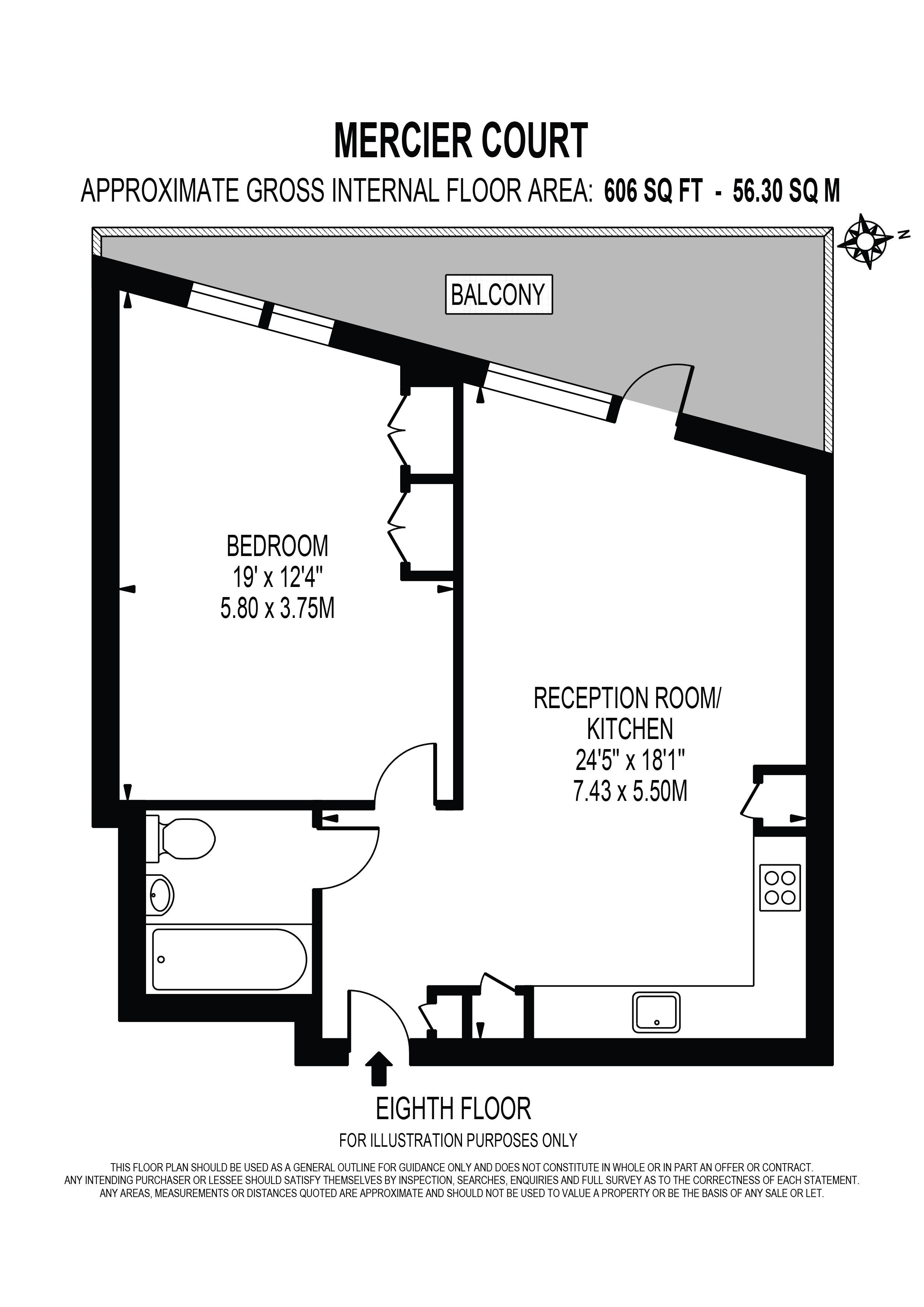 1 Bedrooms Flat to rent in Mercier Court, Royal Wharf, London E16