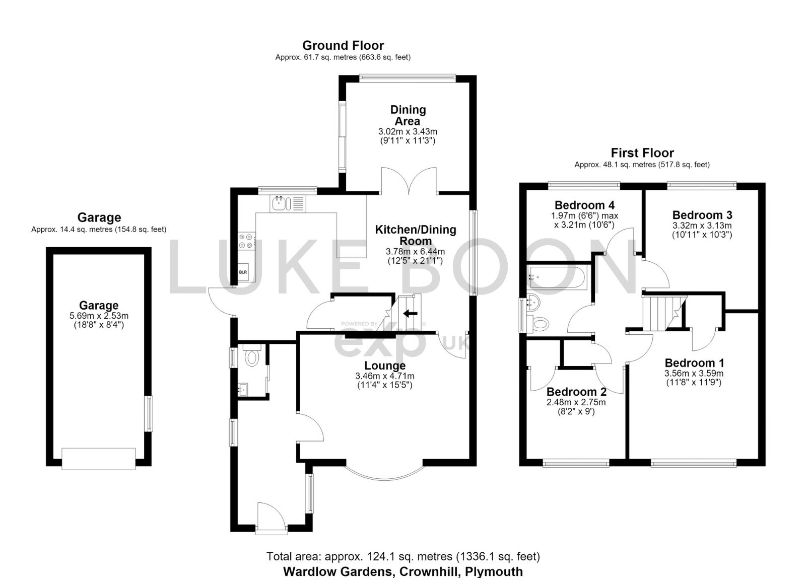 26, Wardlow Gardens, Plymouth floorplan