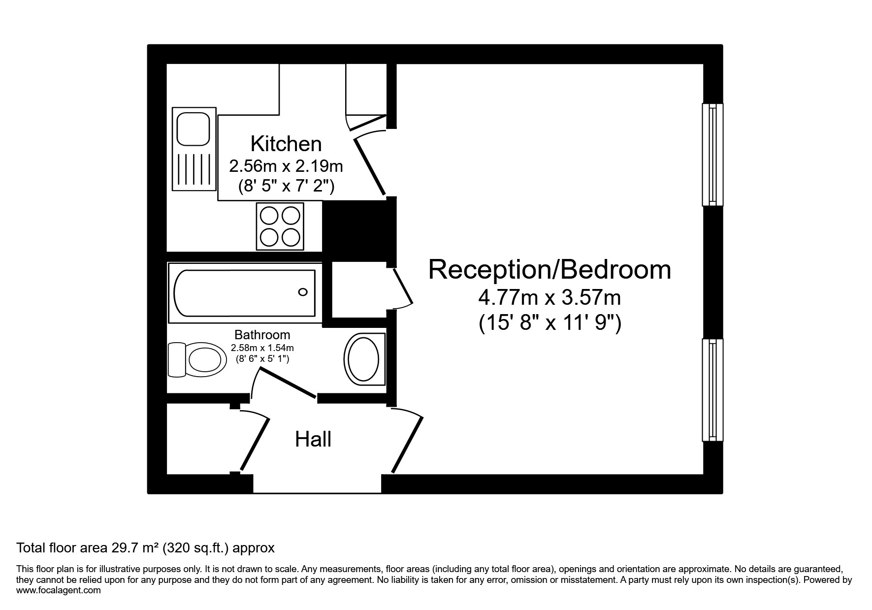 Flat 8, Kate Court, 112, Braemar Avenue, South Croydon floorplan