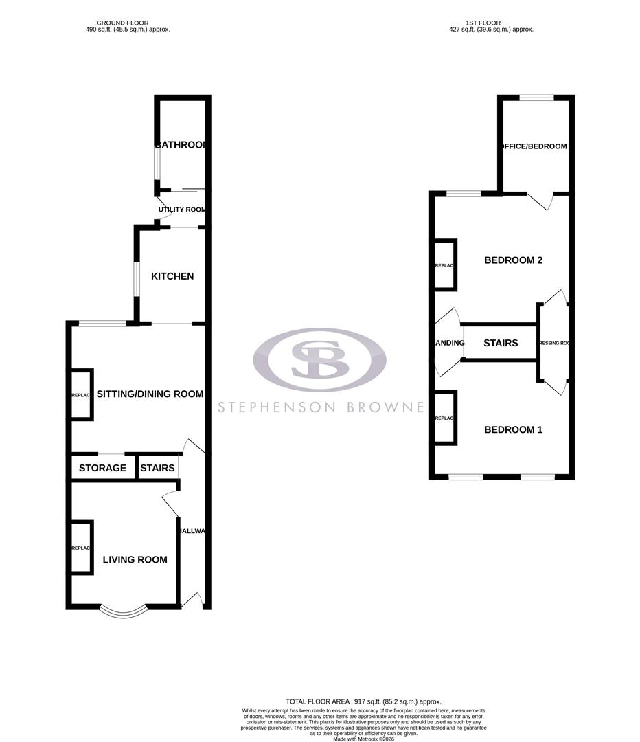 55, Audley Road, Alsager floorplan