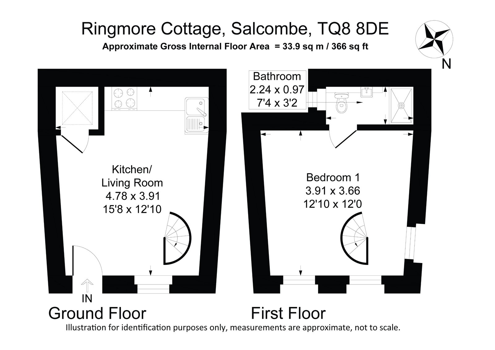 Ringmore Cottage, Market Street, Salcombe floorplan