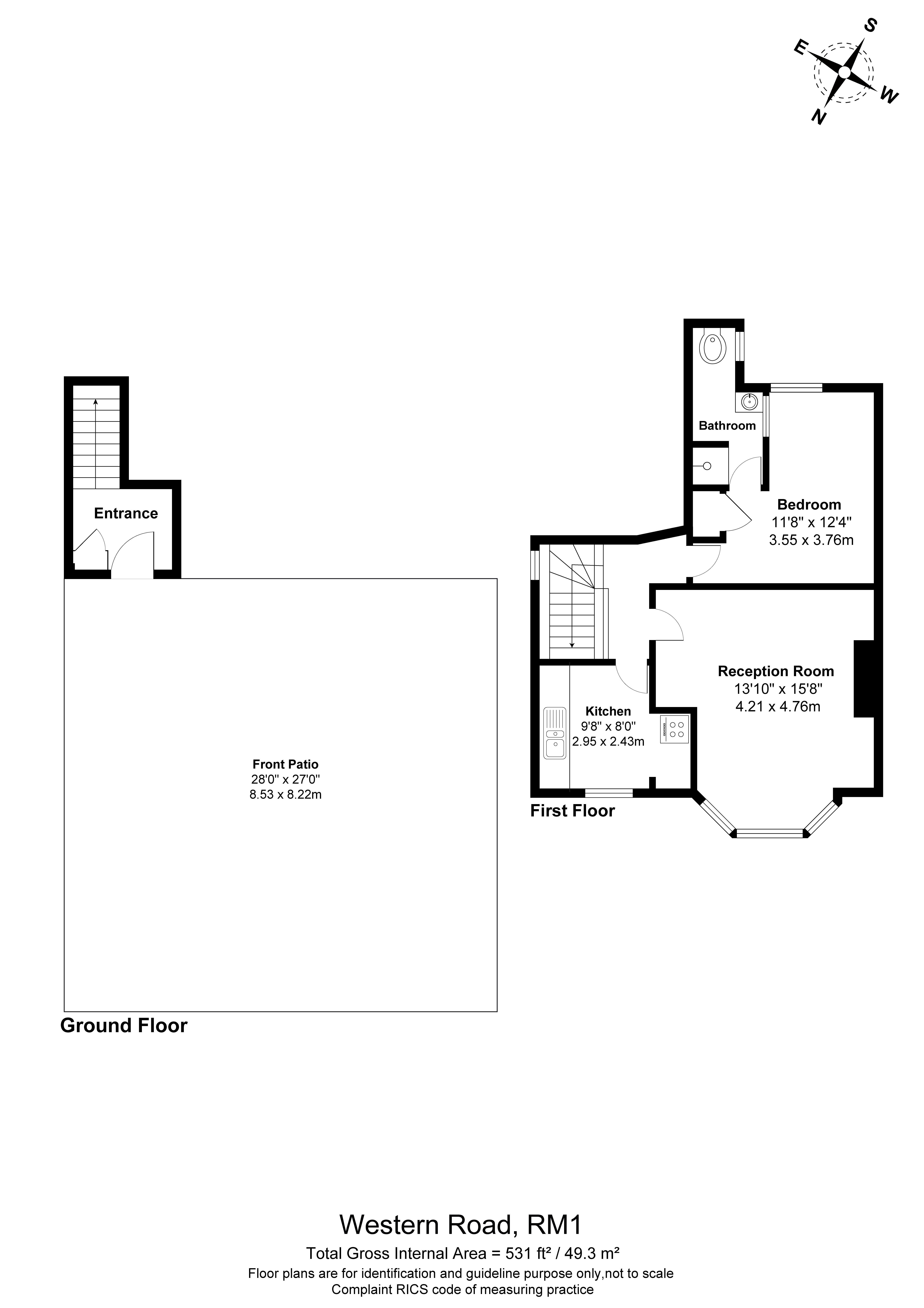 84A,, Western Road, Romford floorplan