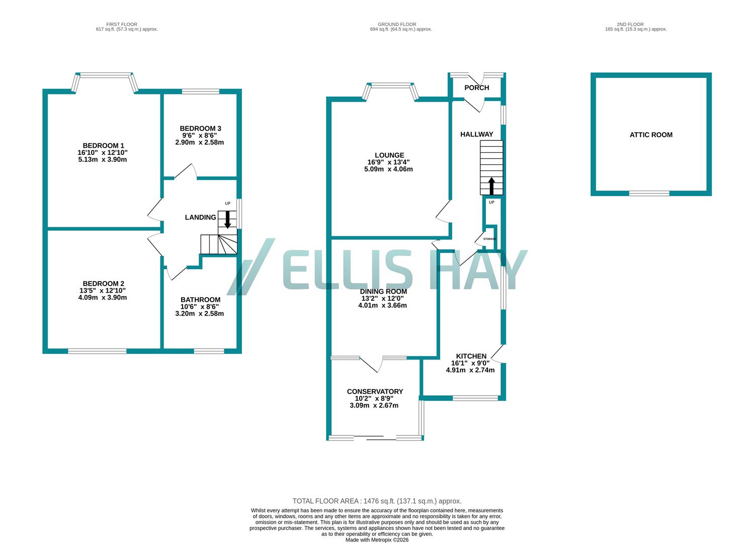 9, The Close, Scarborough floorplan