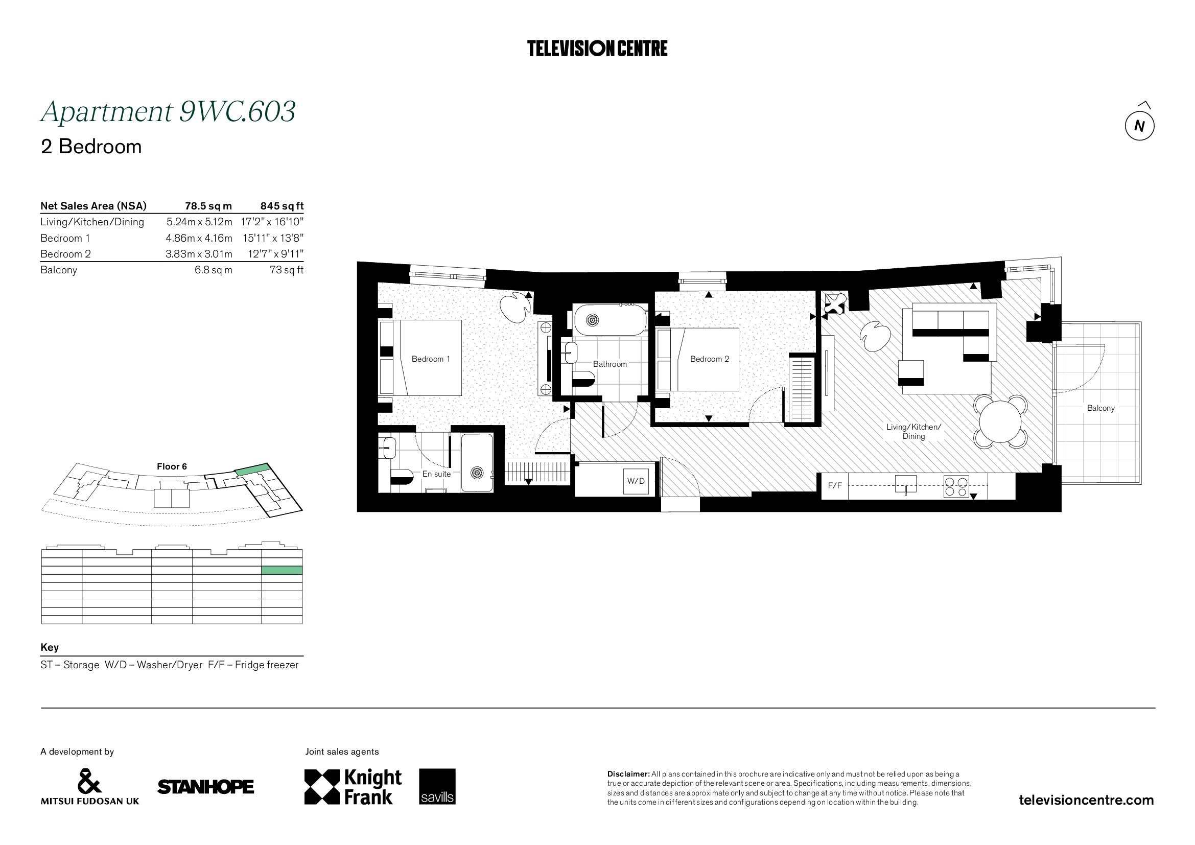 2 Bed - 9WC.603,, Scenery House, Television Centre, London floorplan
