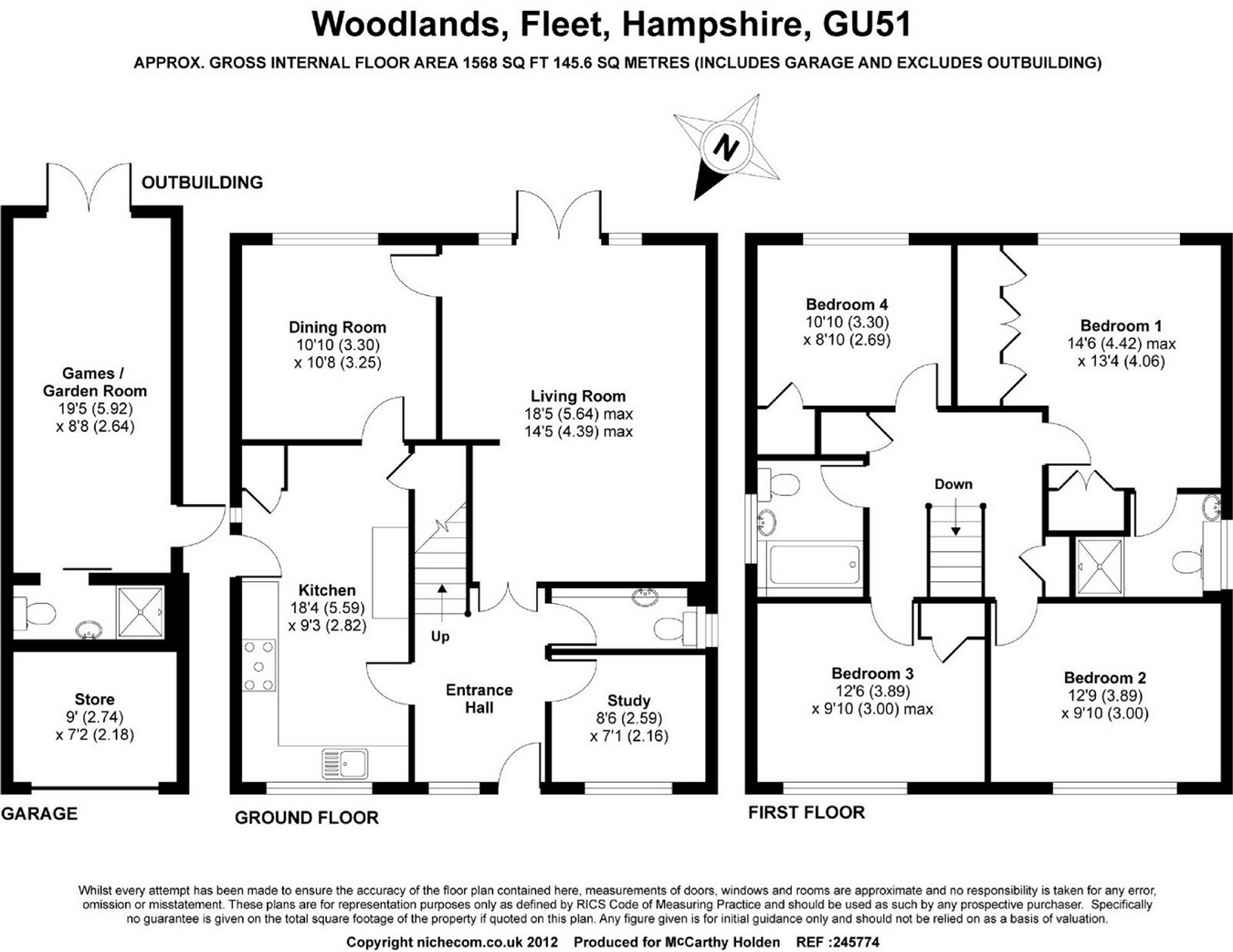 4 Bedrooms Detached house for sale in Woodlands, Fleet GU51